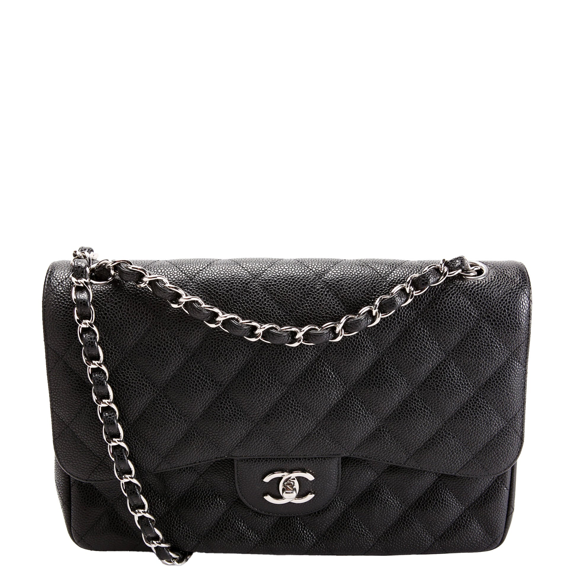 Classic Flap Jumbo Caviar 14-16M Black