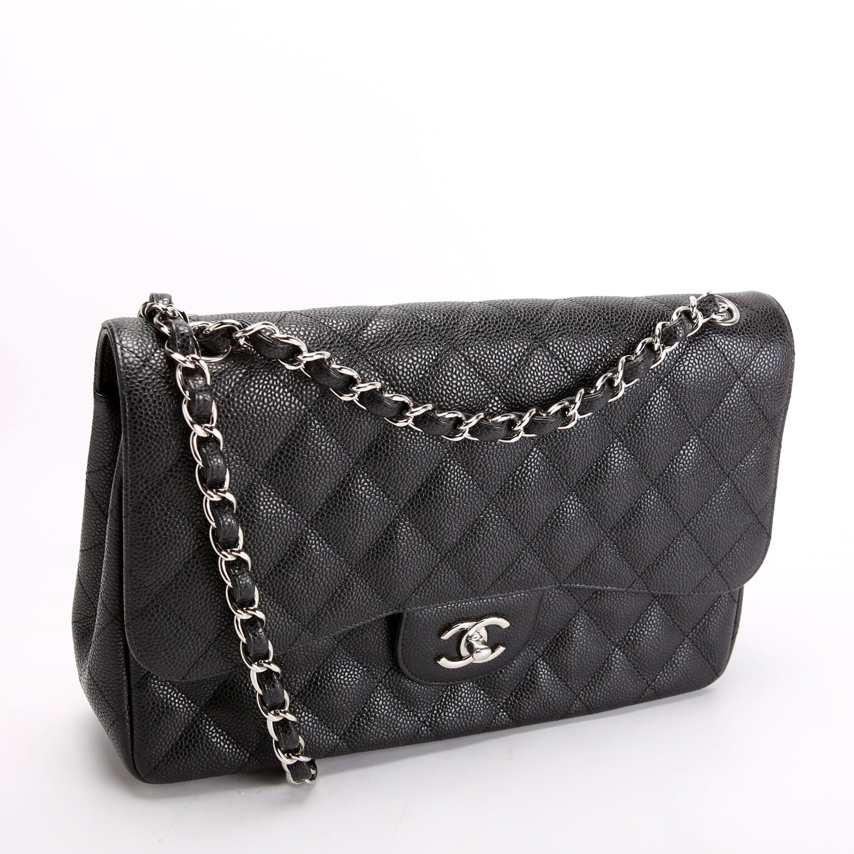 Classic Flap Jumbo Caviar 14-16M Black