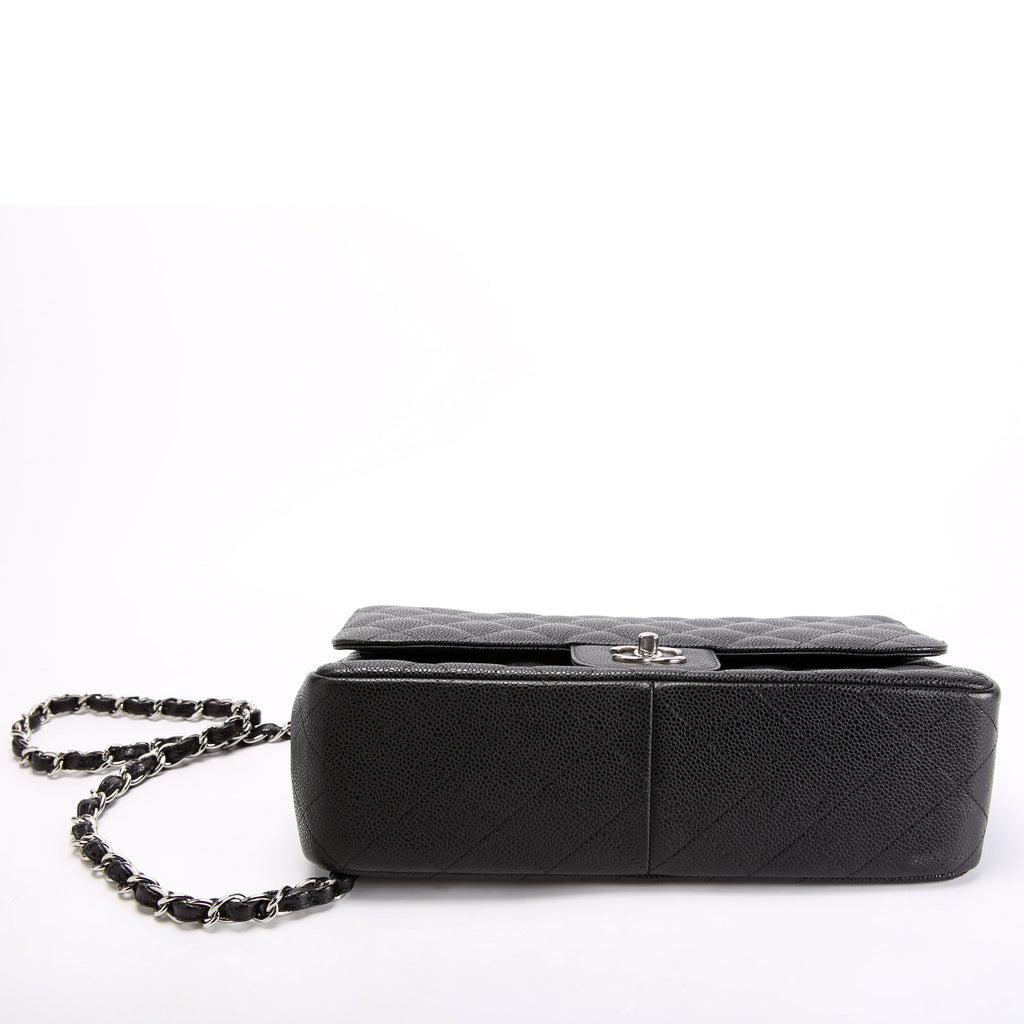 Classic Flap Jumbo Caviar 14-16M Black