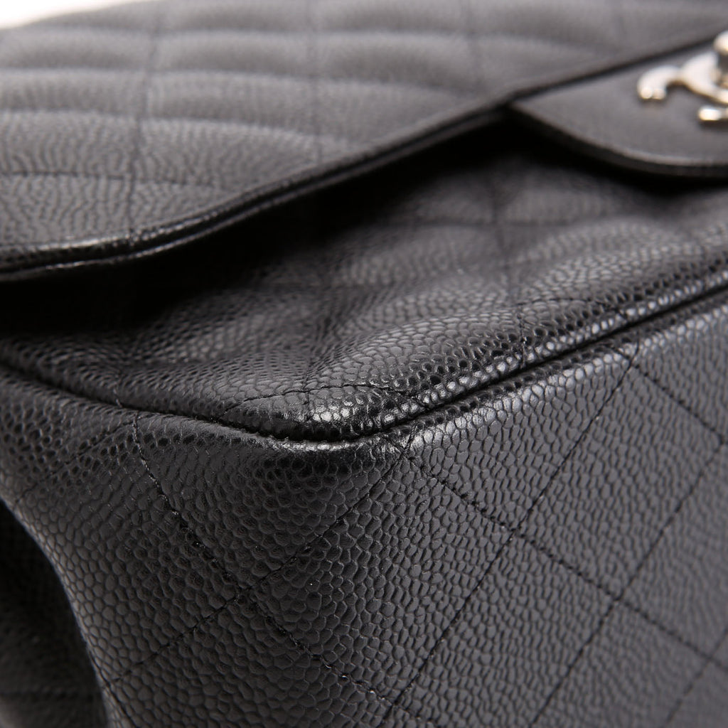Classic Flap Jumbo Caviar 14-16M Black