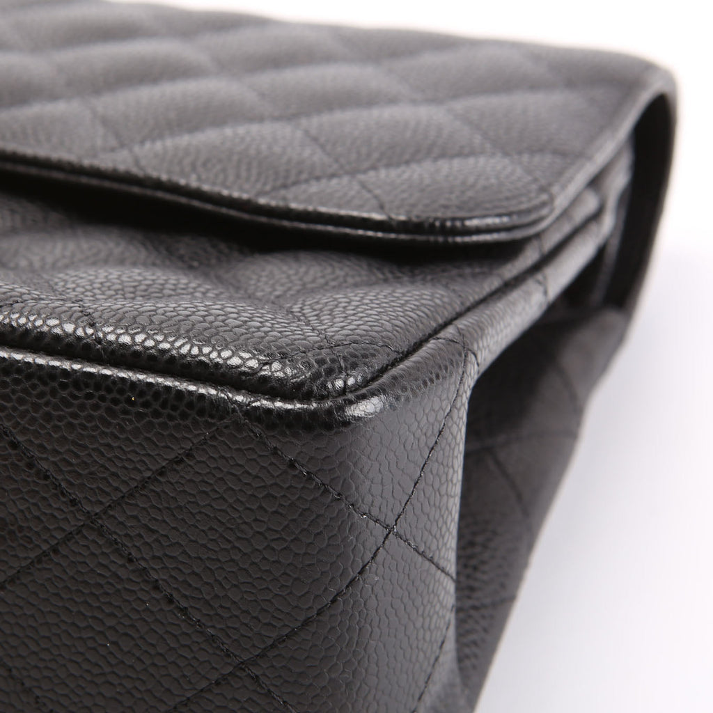 Classic Flap Jumbo Caviar 14-16M Black