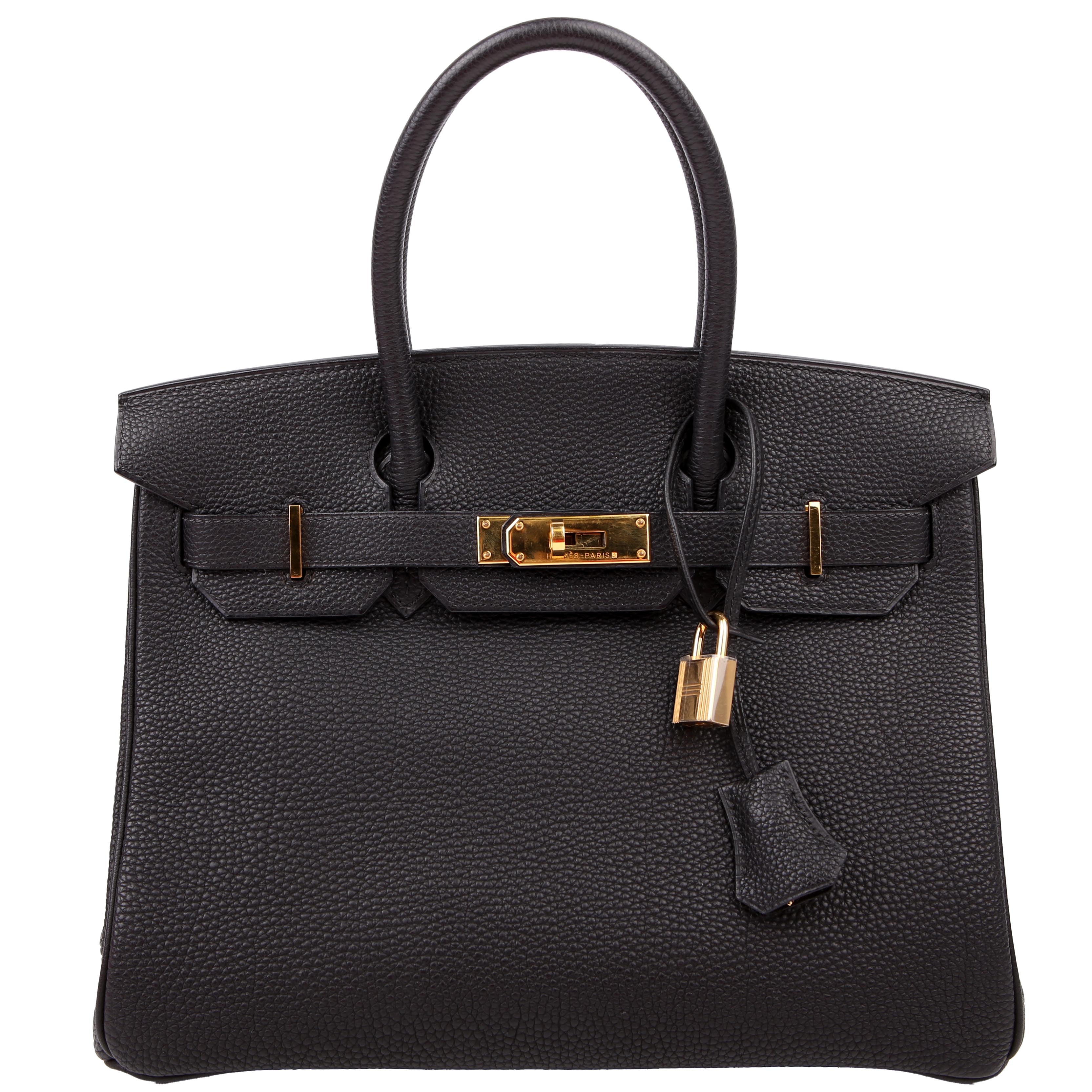 Hermes Birkin 30 Togo 2002 Black/Gold