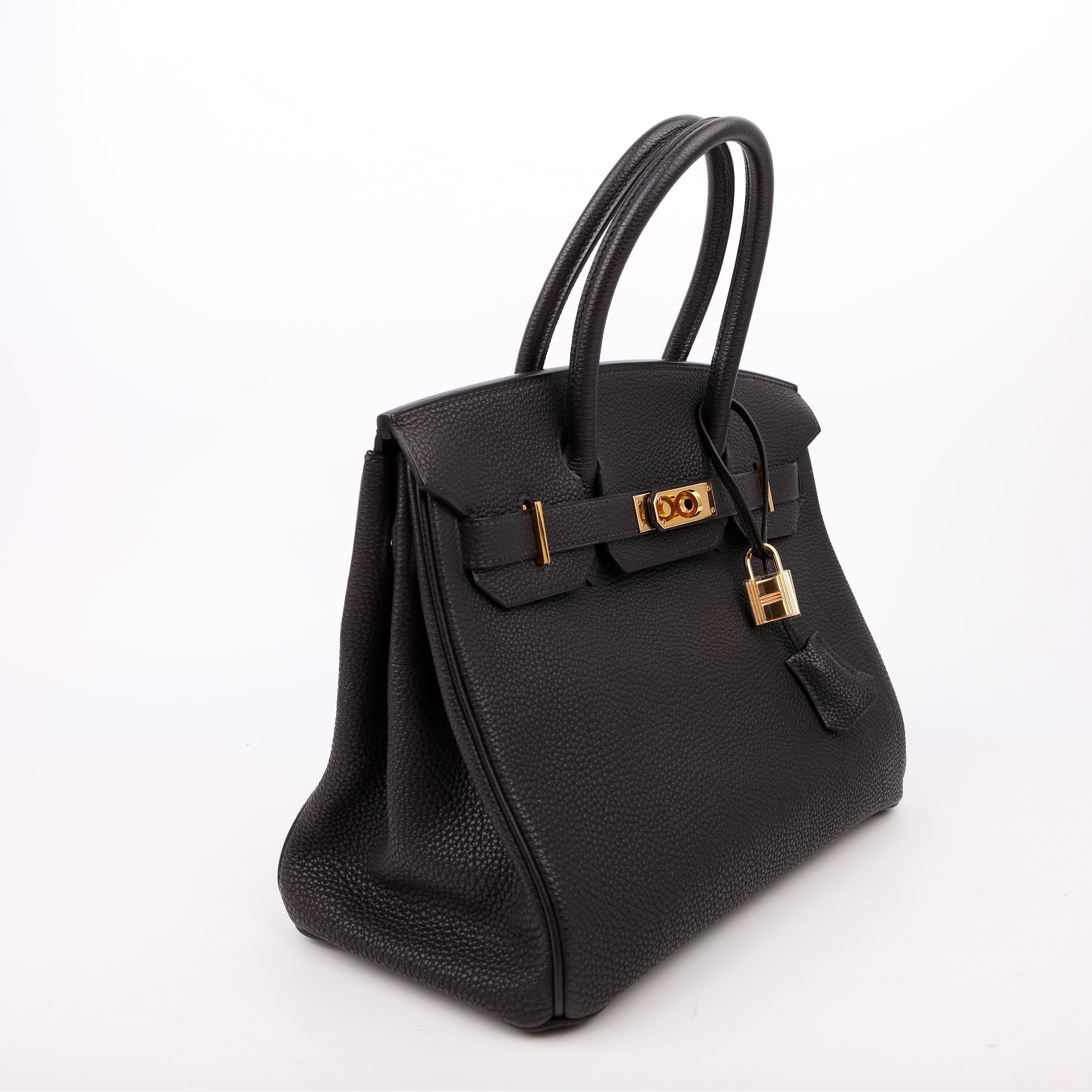 Hermes Birkin 30 Togo 2002 Black/Gold