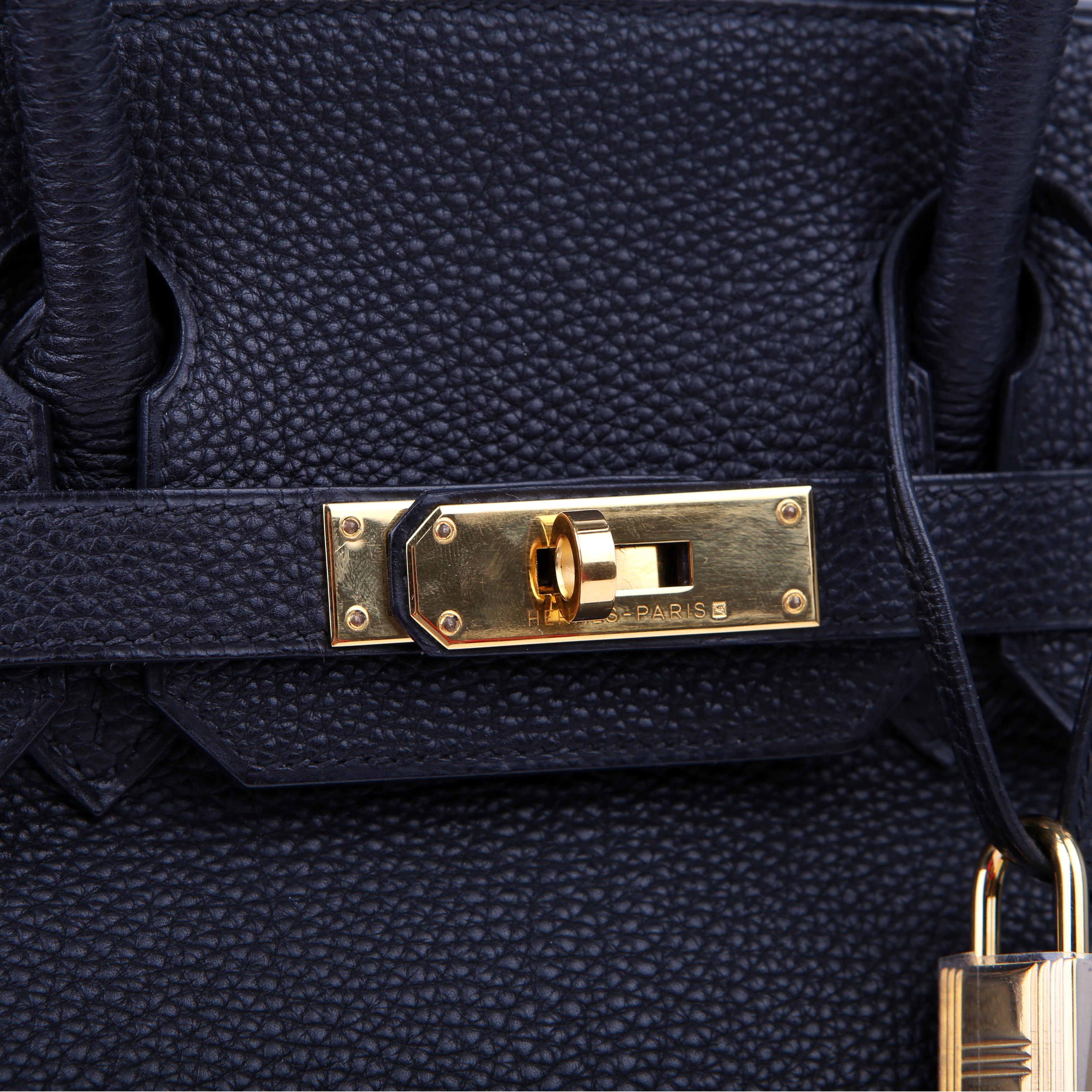 Hermes Birkin 30 Togo 2002 Black/Gold