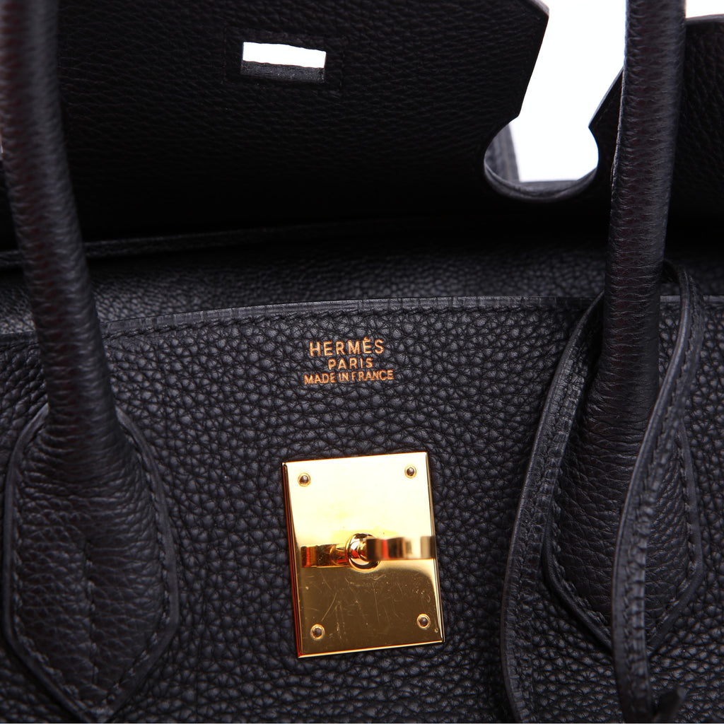 Hermes Birkin 30 Togo 2002 Black/Gold