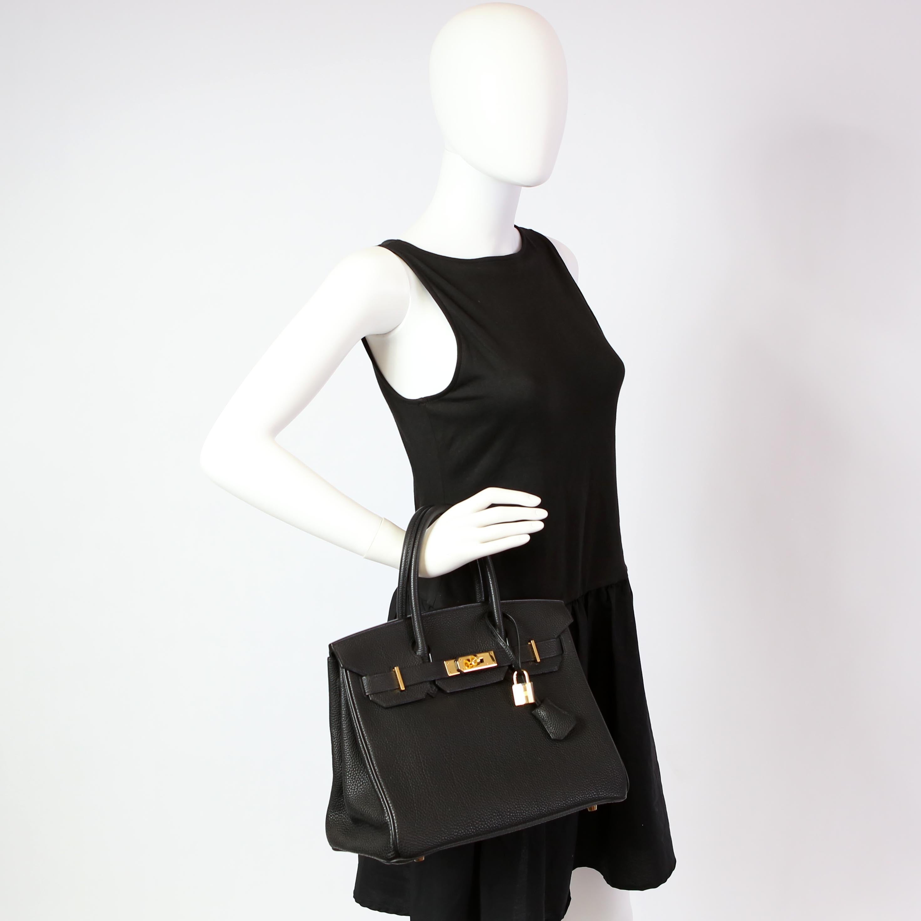 Hermes Birkin 30 Togo 2002 Black/Gold