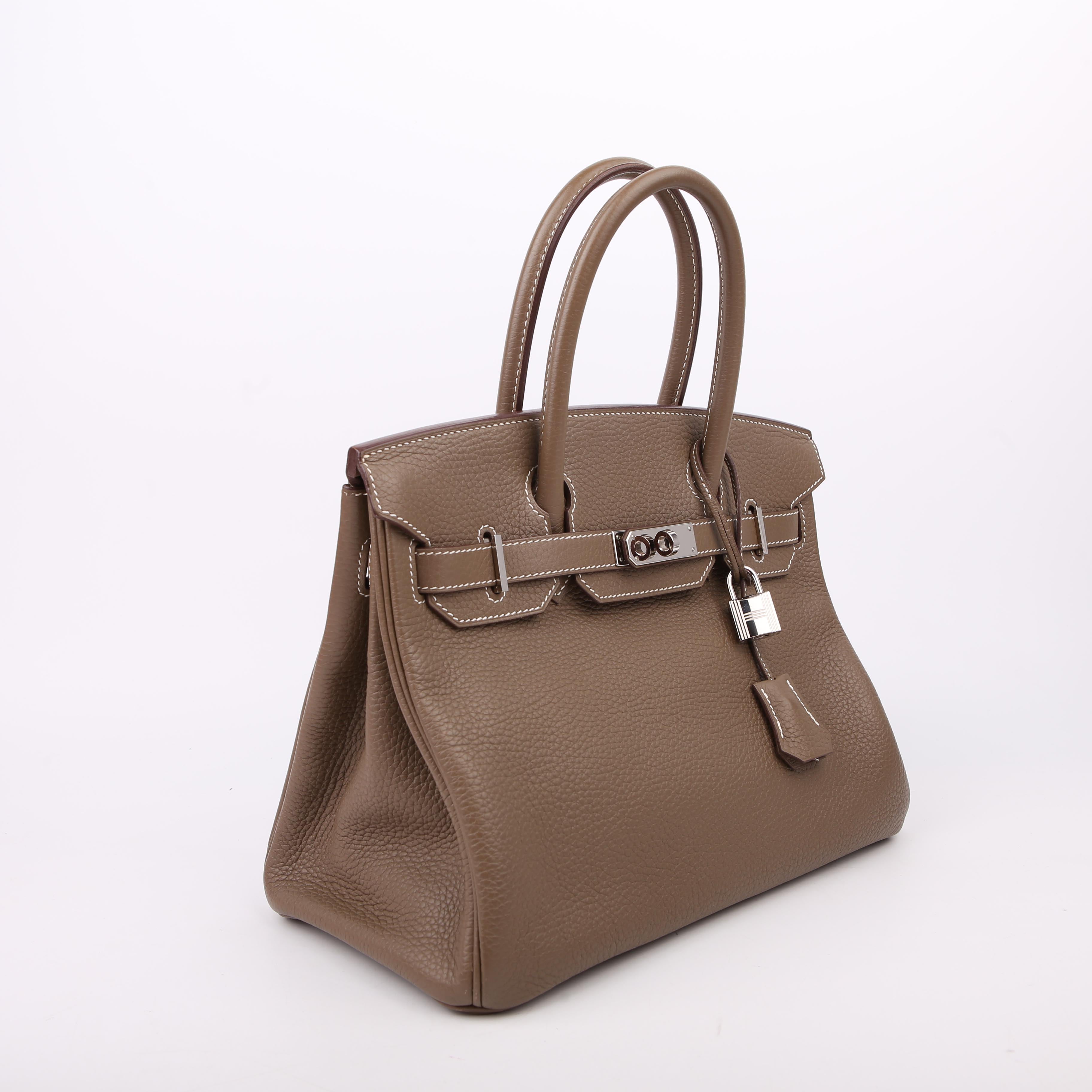 Birkin 30 Togo Etoupe/Palladium 2018