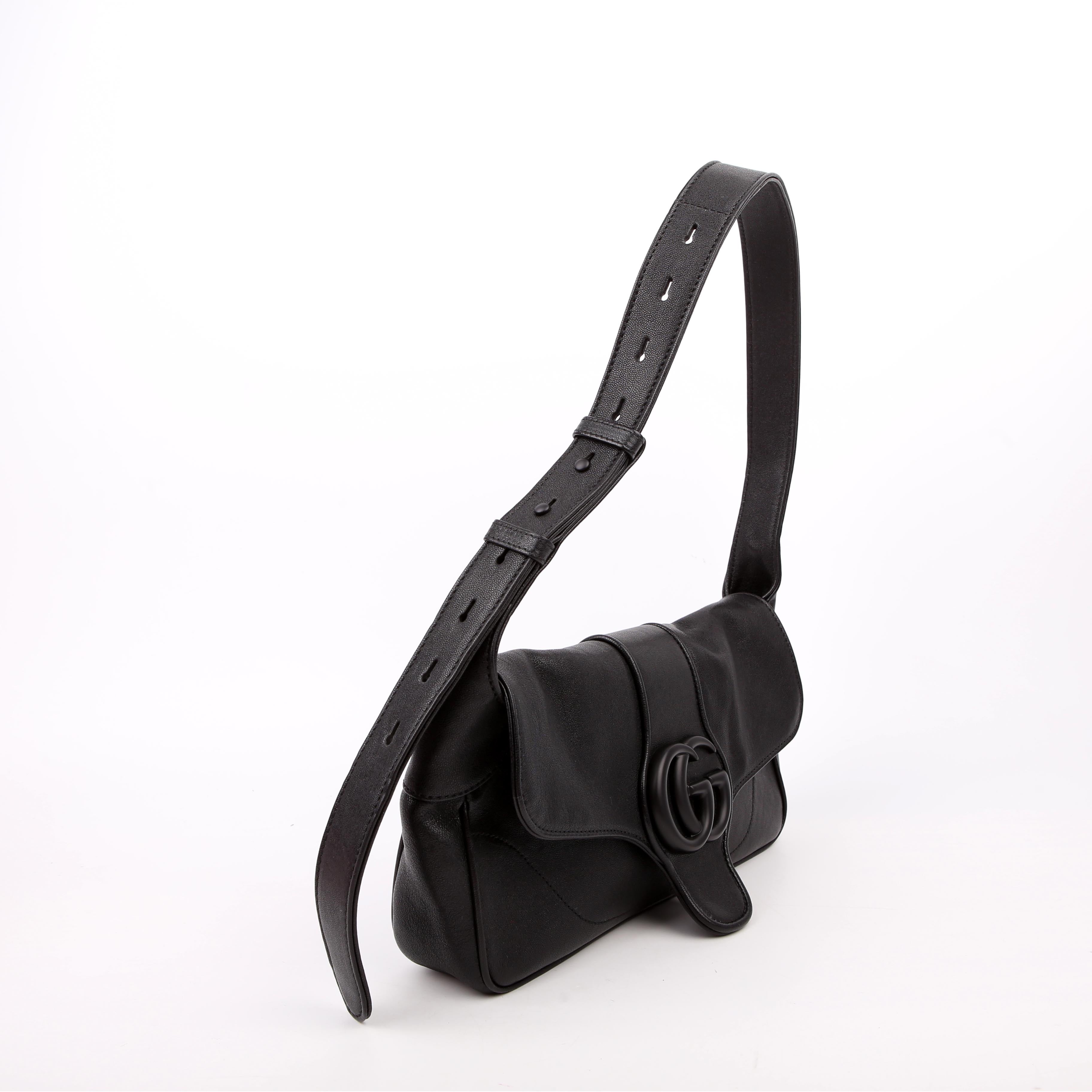 Gucci 767226 Aphrodite Monochrome Small Shoulder Black