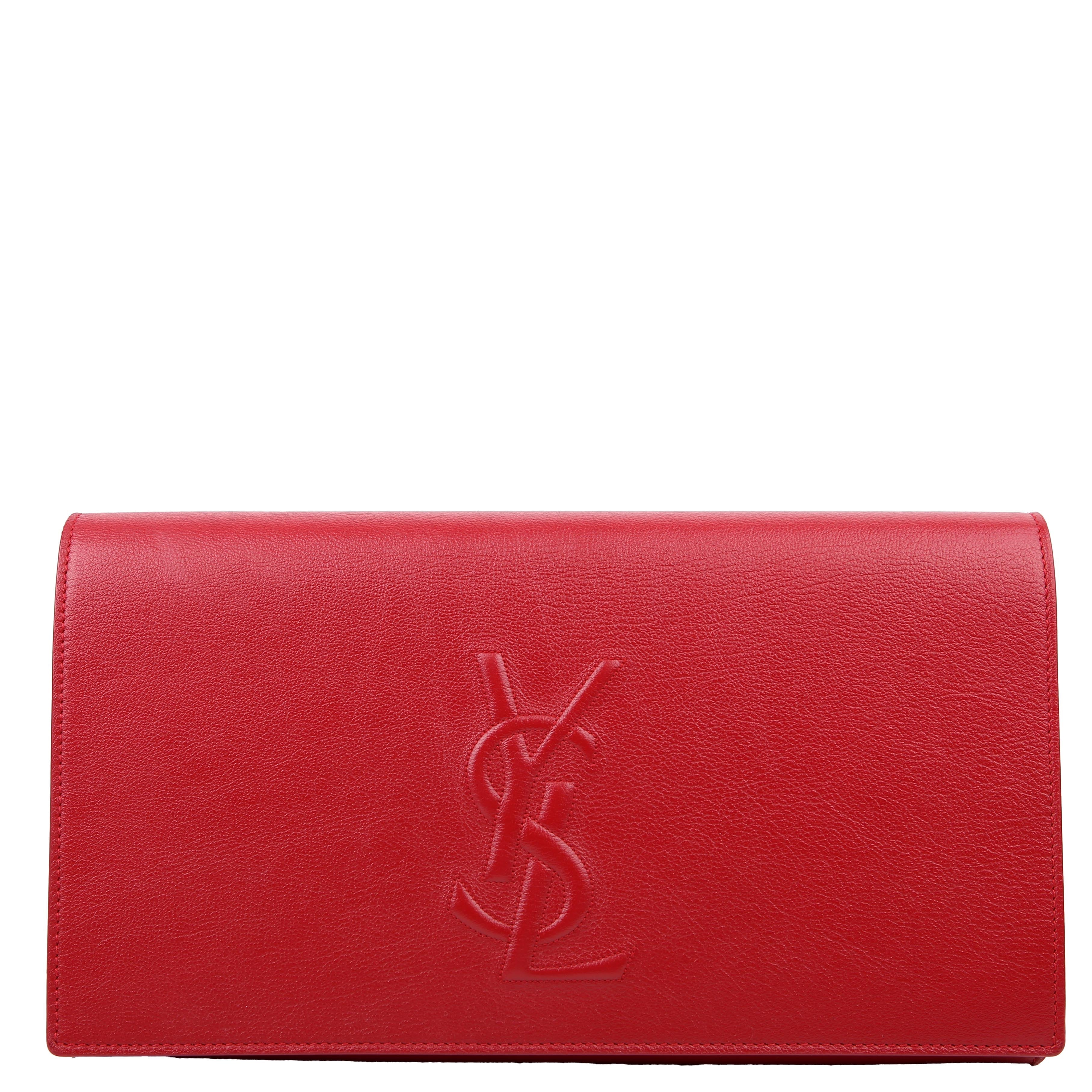 Belle De Jour Clutch Leather Red