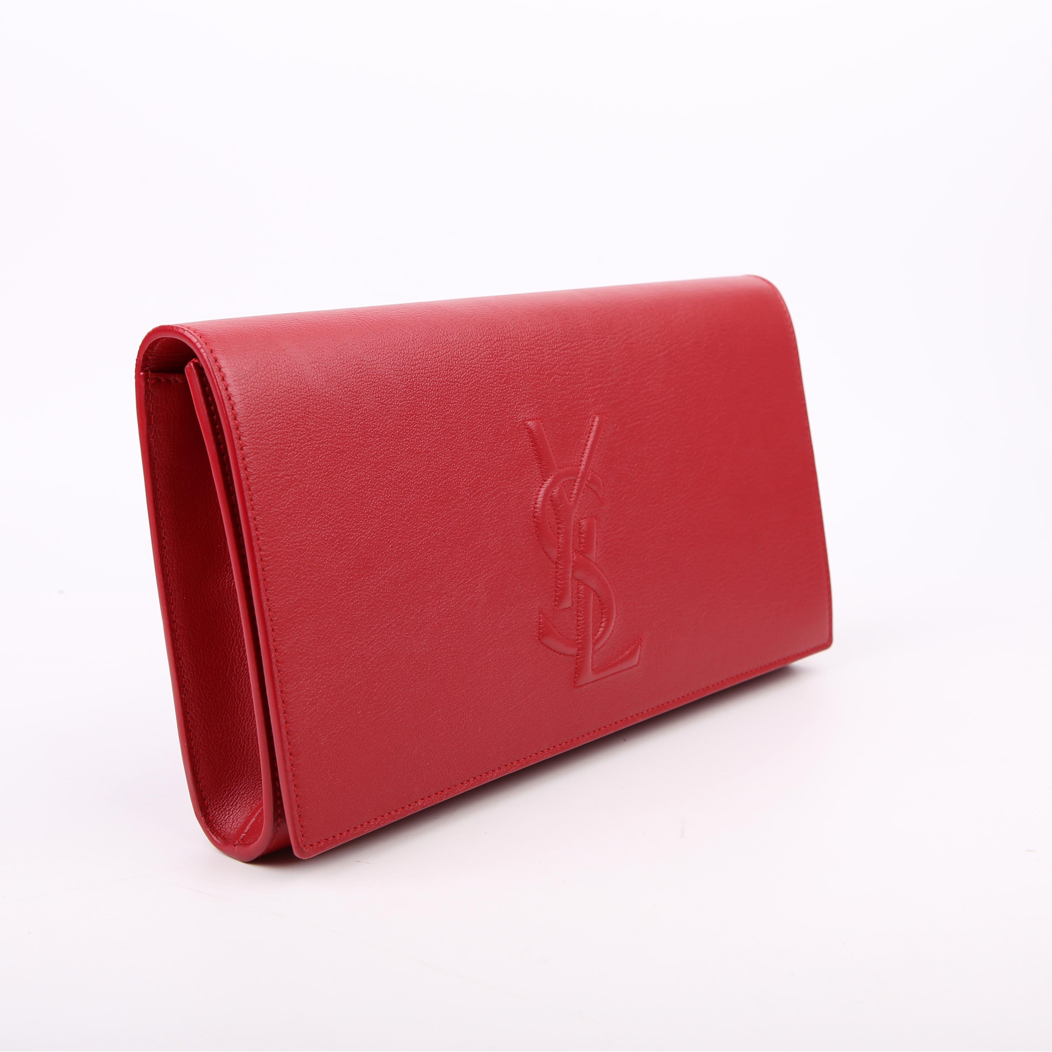 Belle De Jour Clutch Leather Red