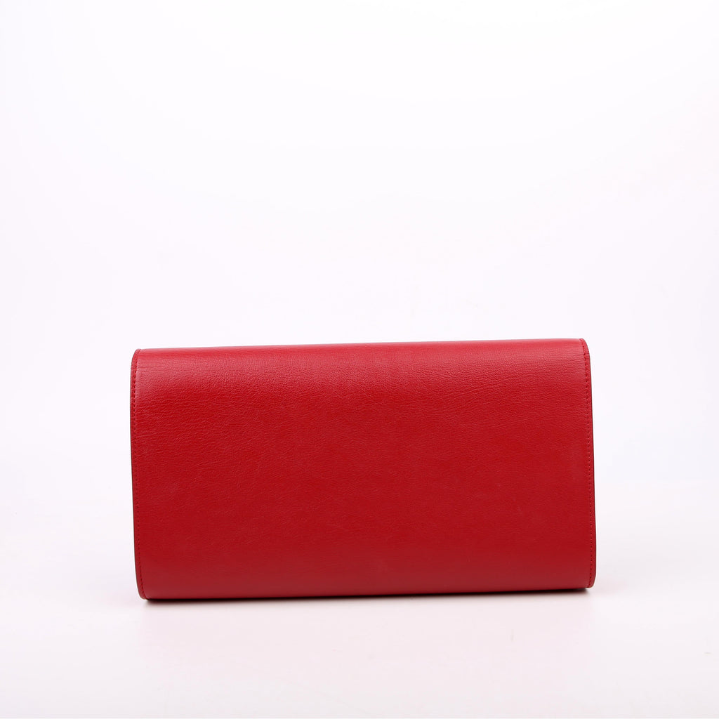 Belle De Jour Clutch Leather Red