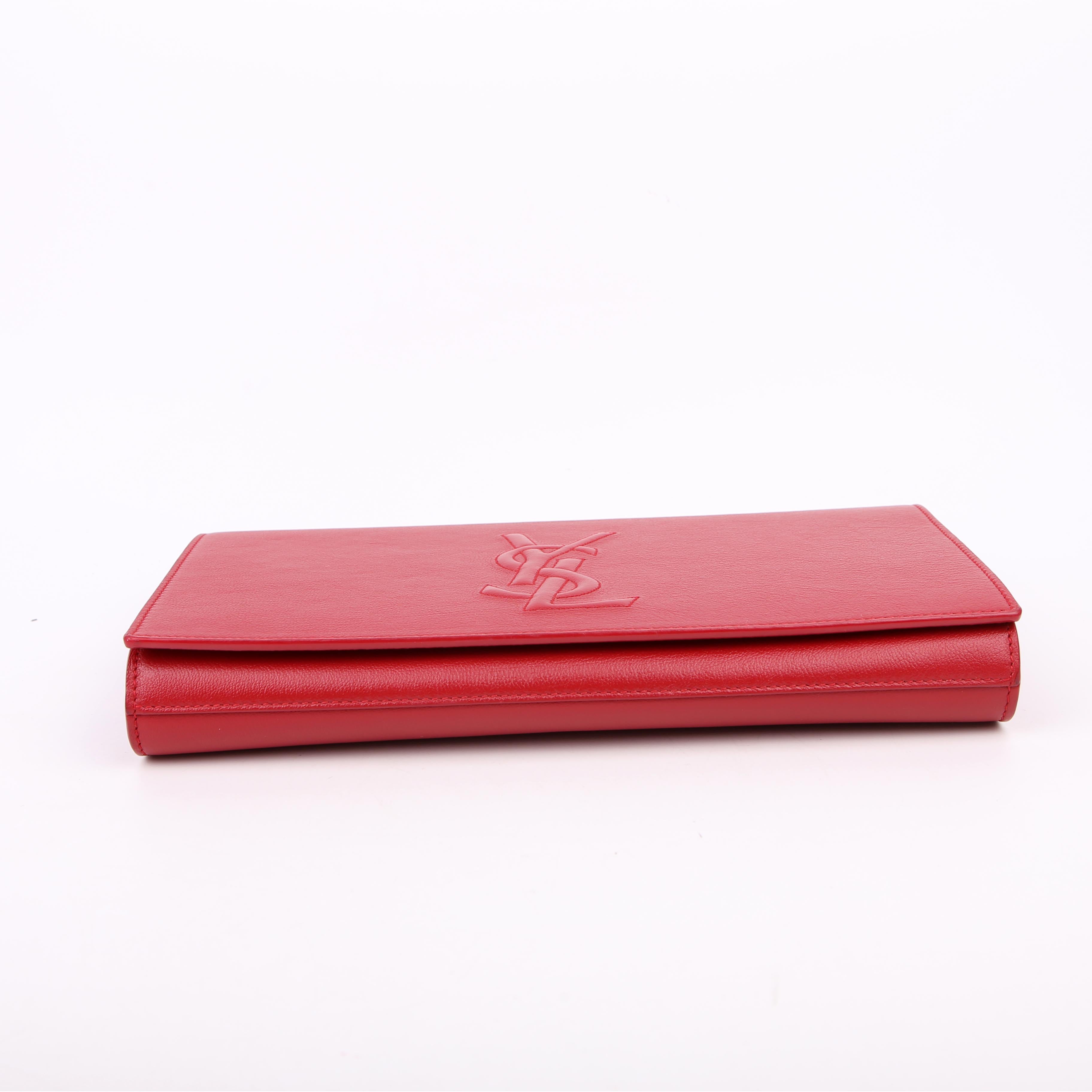 Belle De Jour Clutch Leather Red