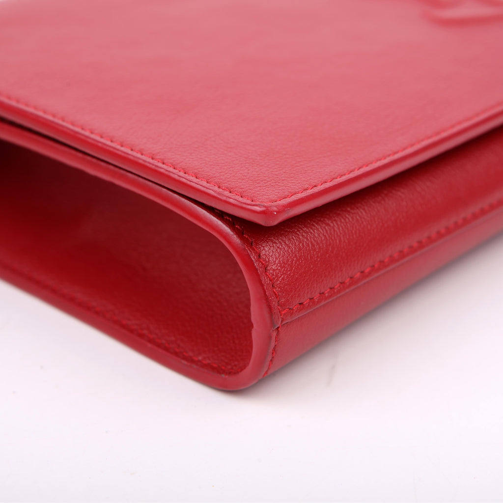 Belle De Jour Clutch Leather Red