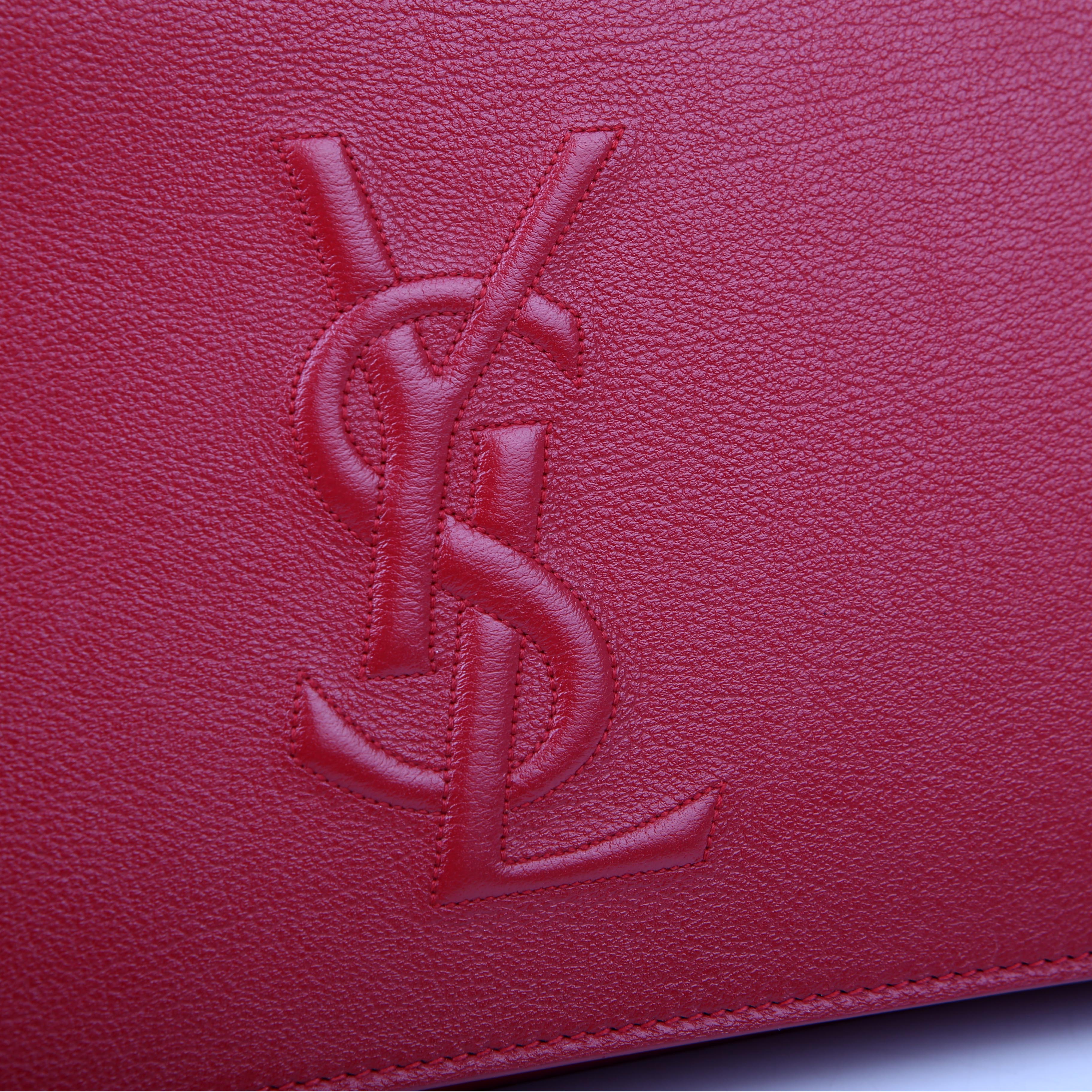 Belle De Jour Clutch Leather Red
