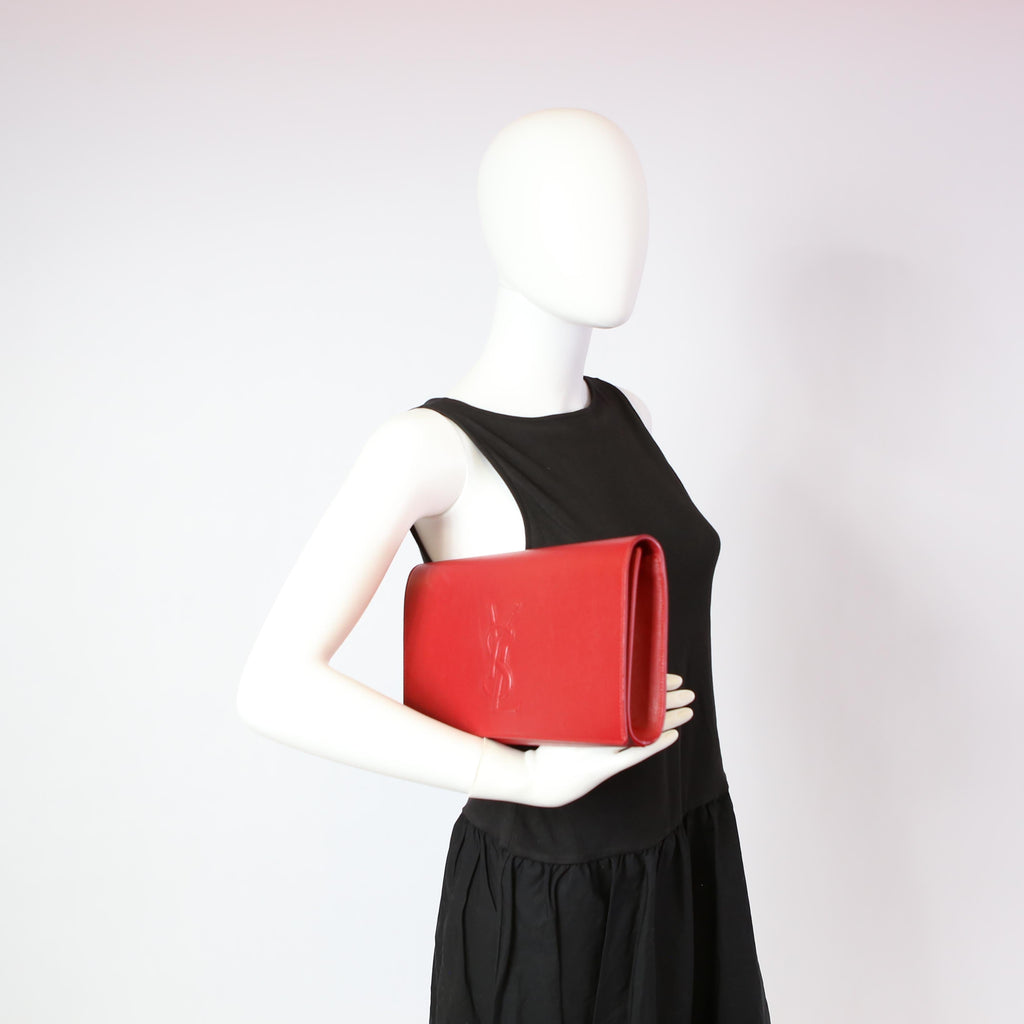 Belle De Jour Clutch Leather Red