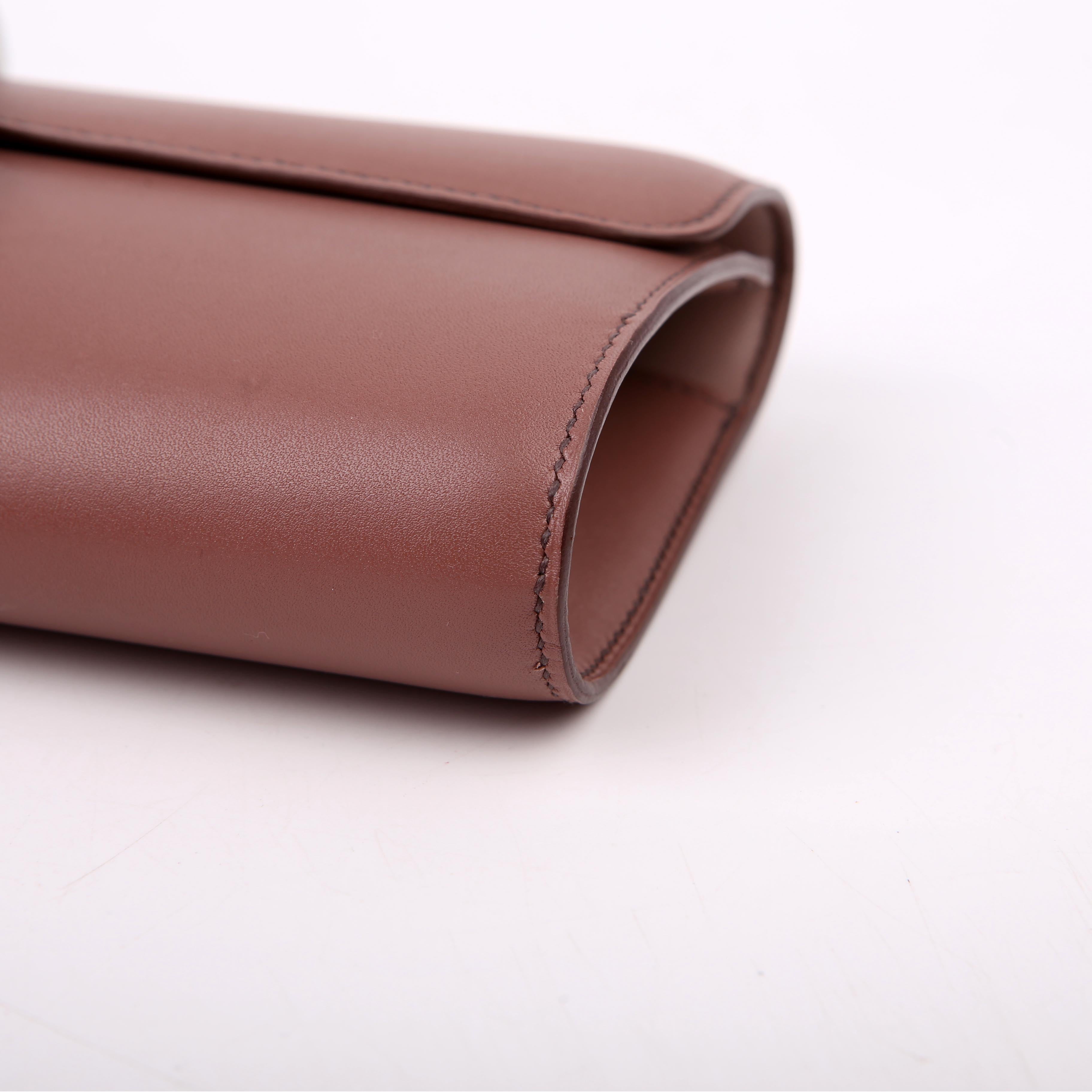 Hermes Egee Clutch Tadelakt Taupe