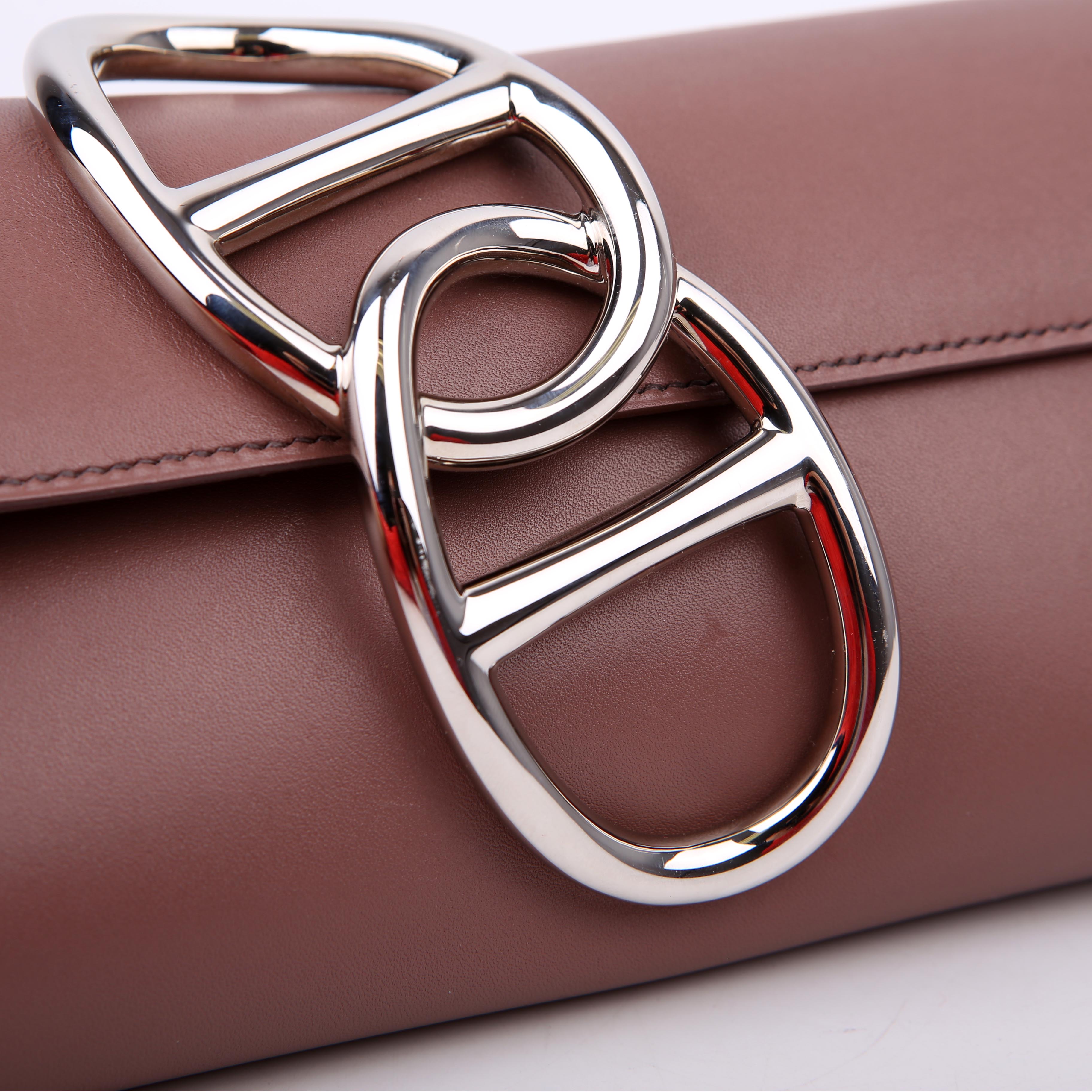 Hermes Egee Clutch Tadelakt Taupe