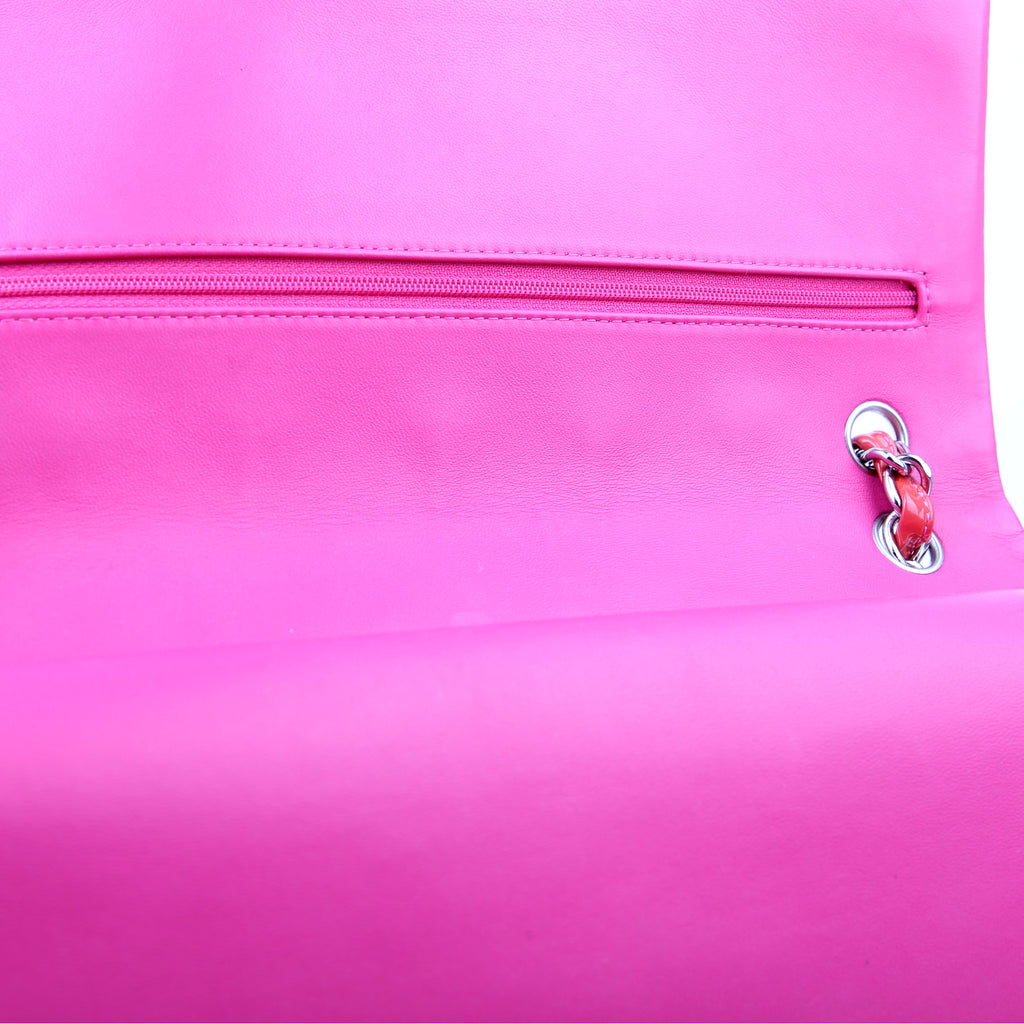 Classic Flap Jumbo Patent Red/Pink