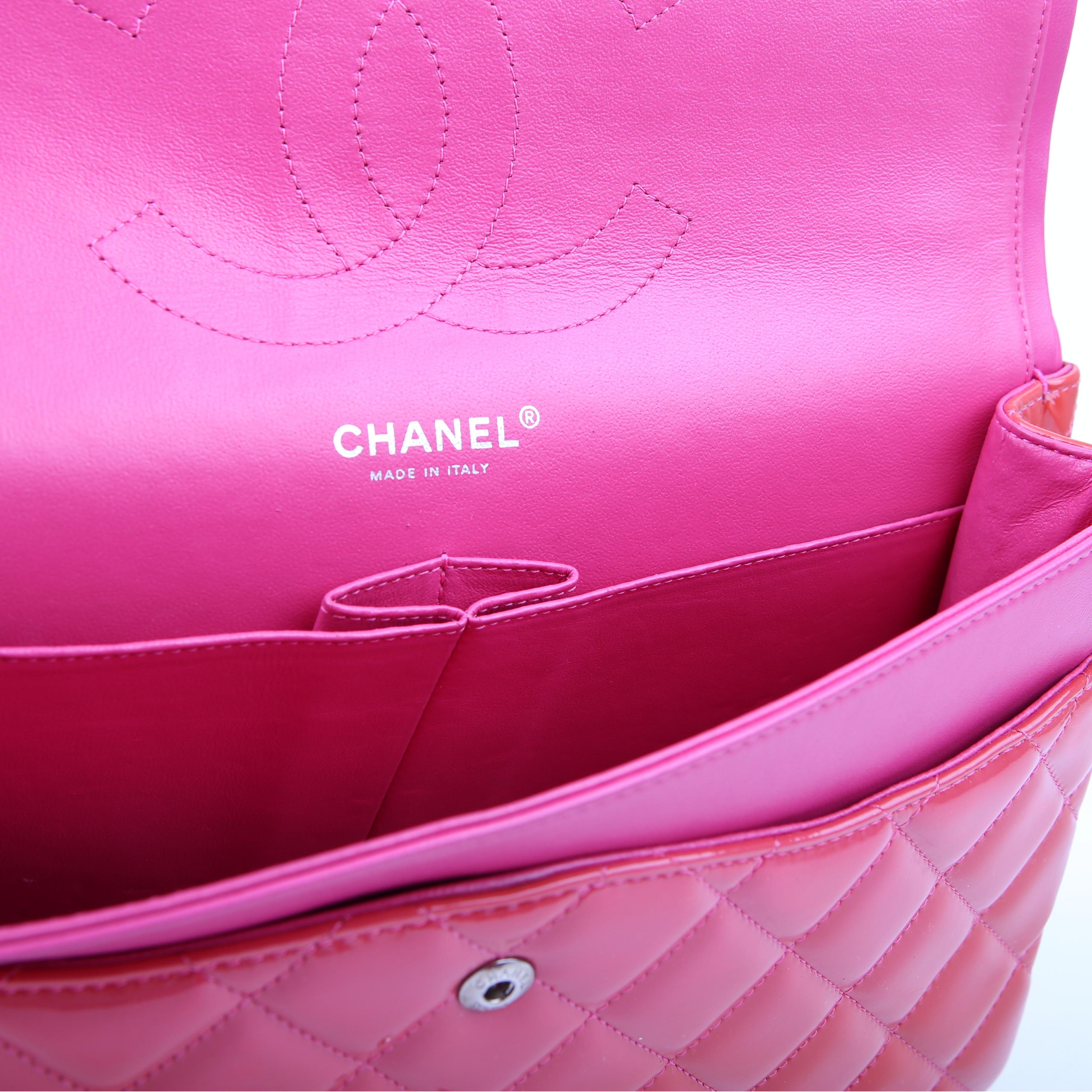 Classic Flap Jumbo Patent Red/Pink