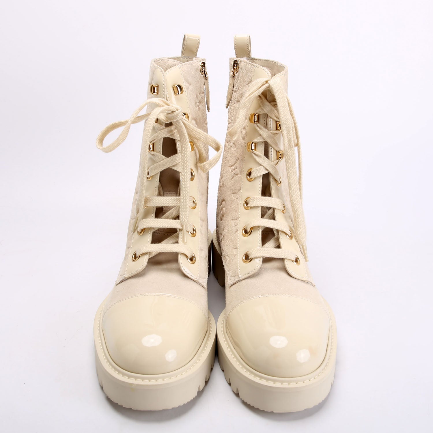 Territory Flat Ranger Boots Suede/Patent Size 41