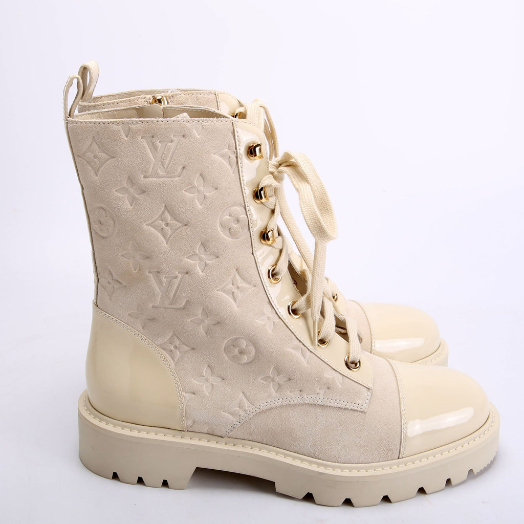 Territory Flat Ranger Boots Suede/Patent Size 41