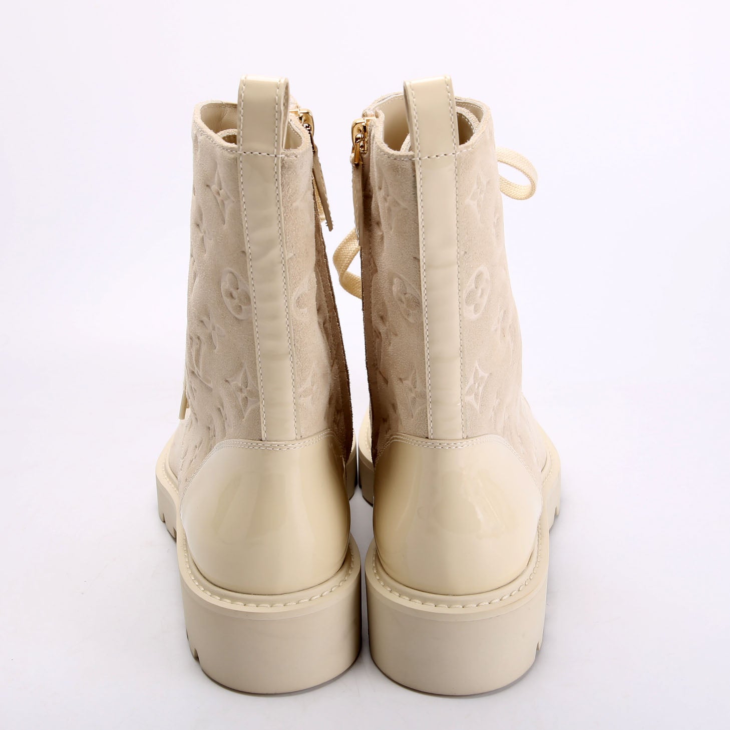 Territory Flat Ranger Boots Suede/Patent Size 41