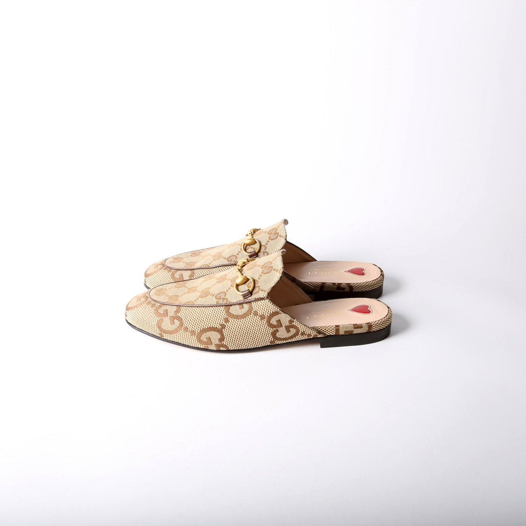 GG Maxi Princetown Mules Size 38 Brown