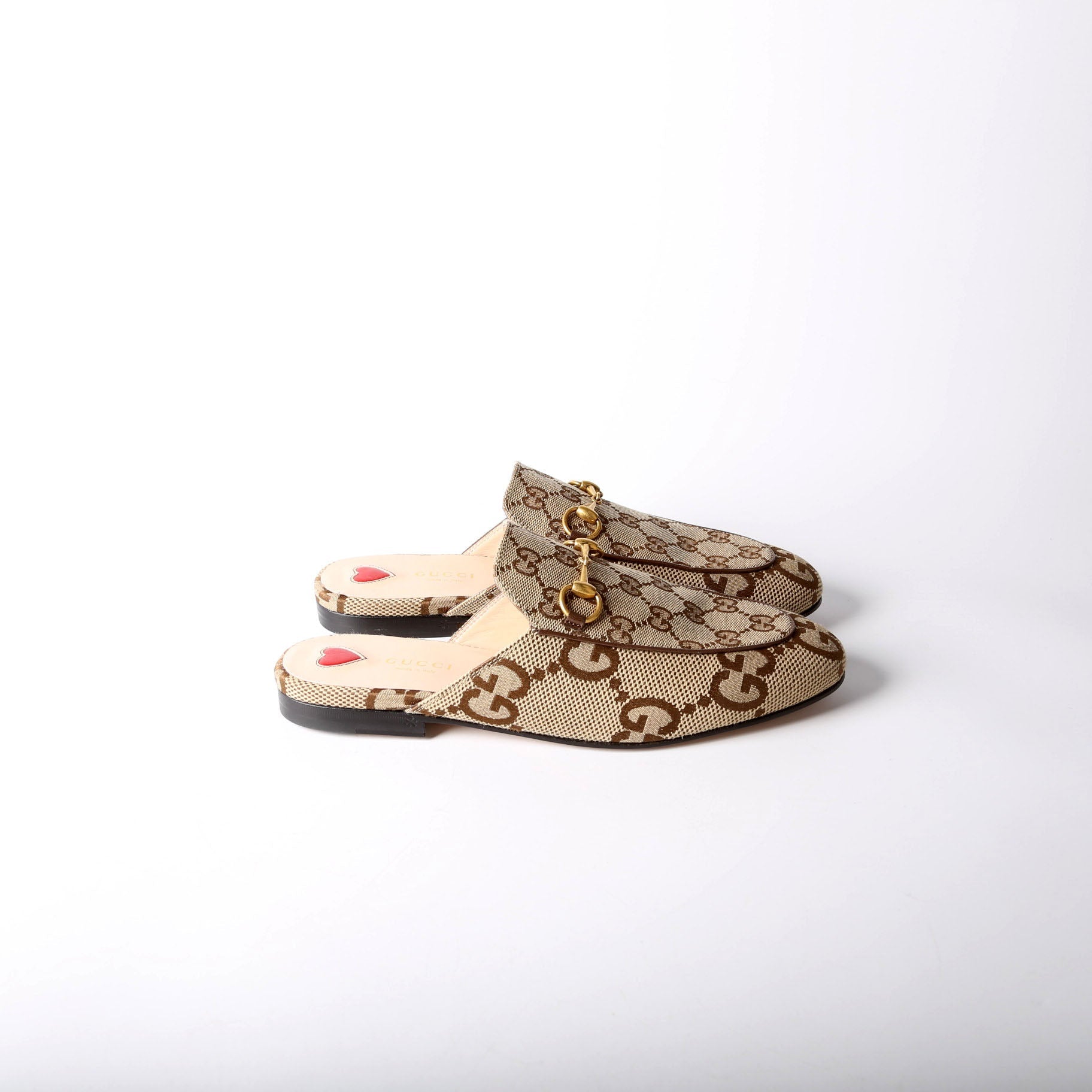 GG Maxi Princetown Mules Size 38 Brown
