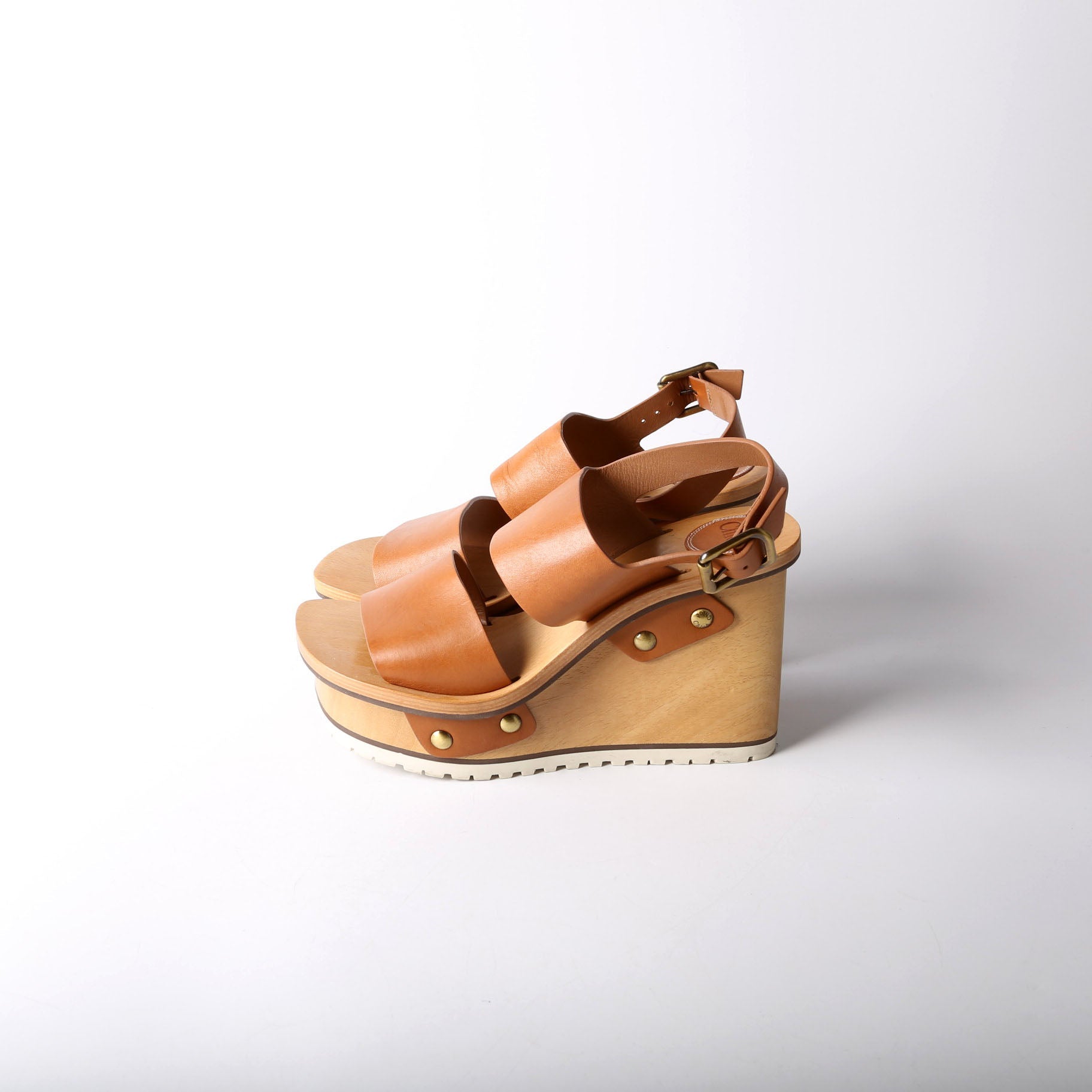 Woody Platform Wedge Size 38 Brown