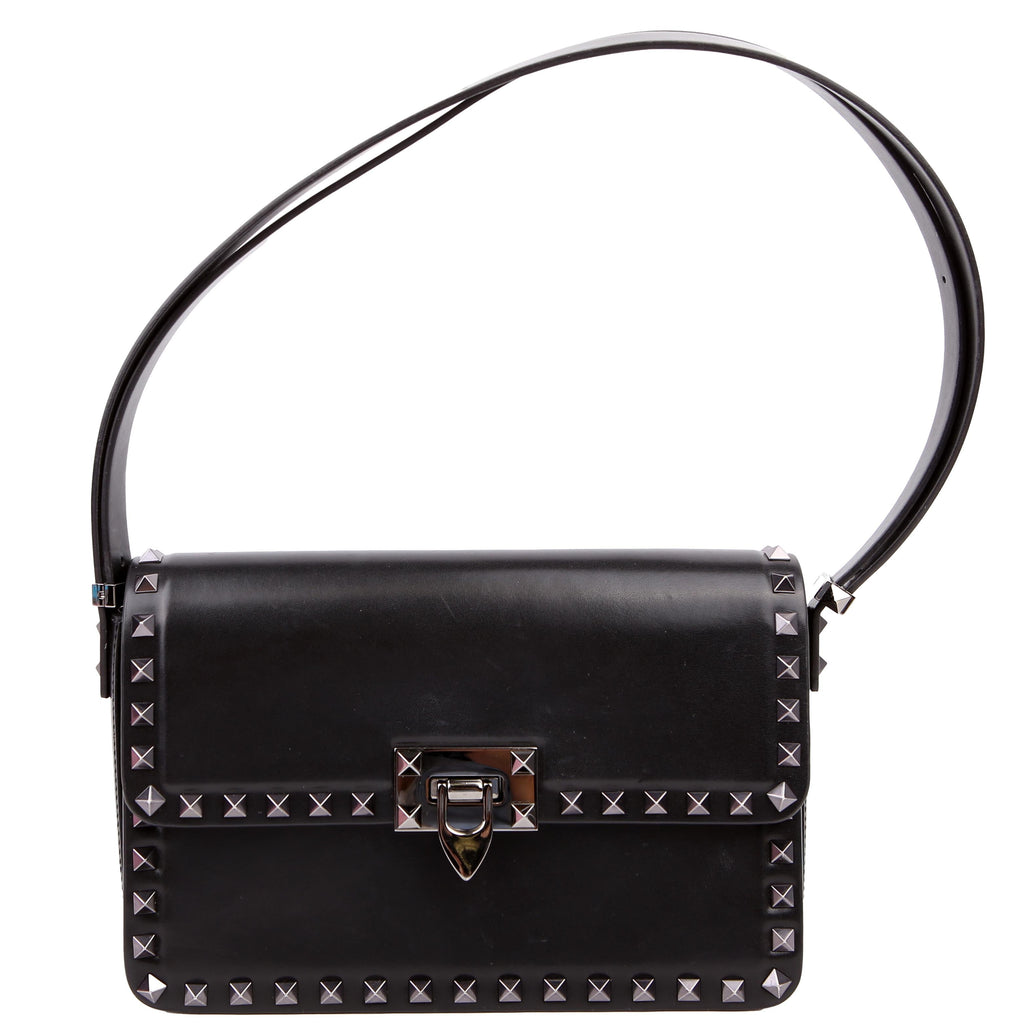 Rockstud23 East-West Shoulder Bag Black