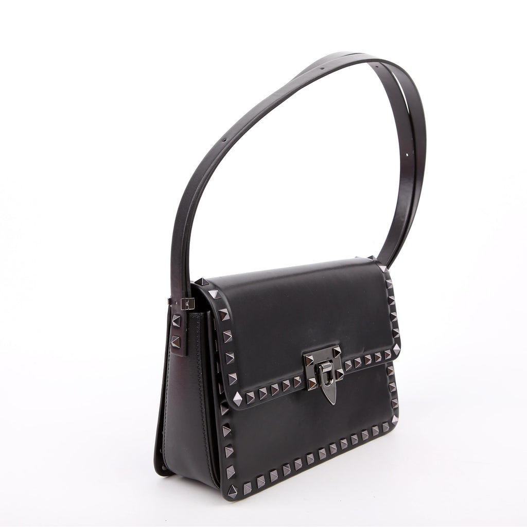 Rockstud23 East-West Shoulder Bag Black
