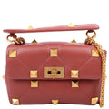 Roman Stud Medium Shoulder Bag Pink