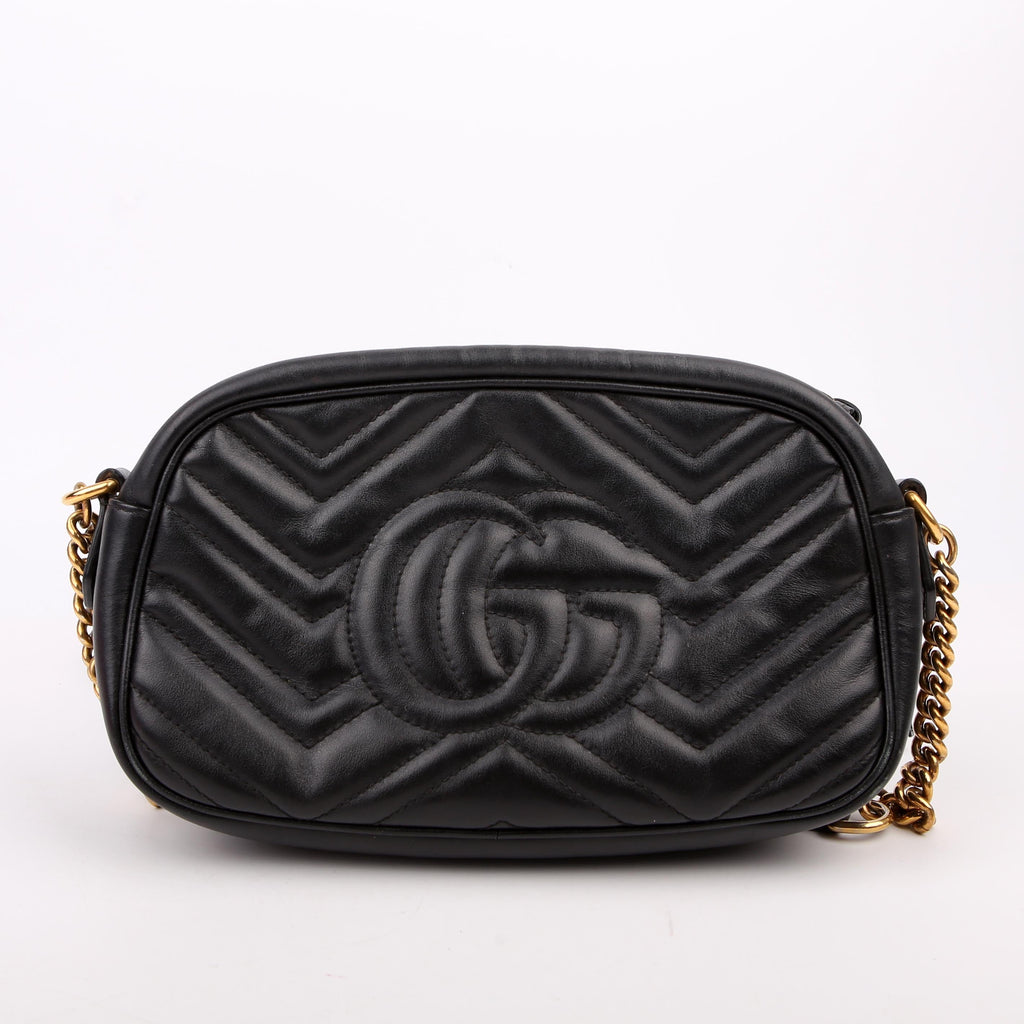 Gucci 447632 Marmont Small Leather Camera Black