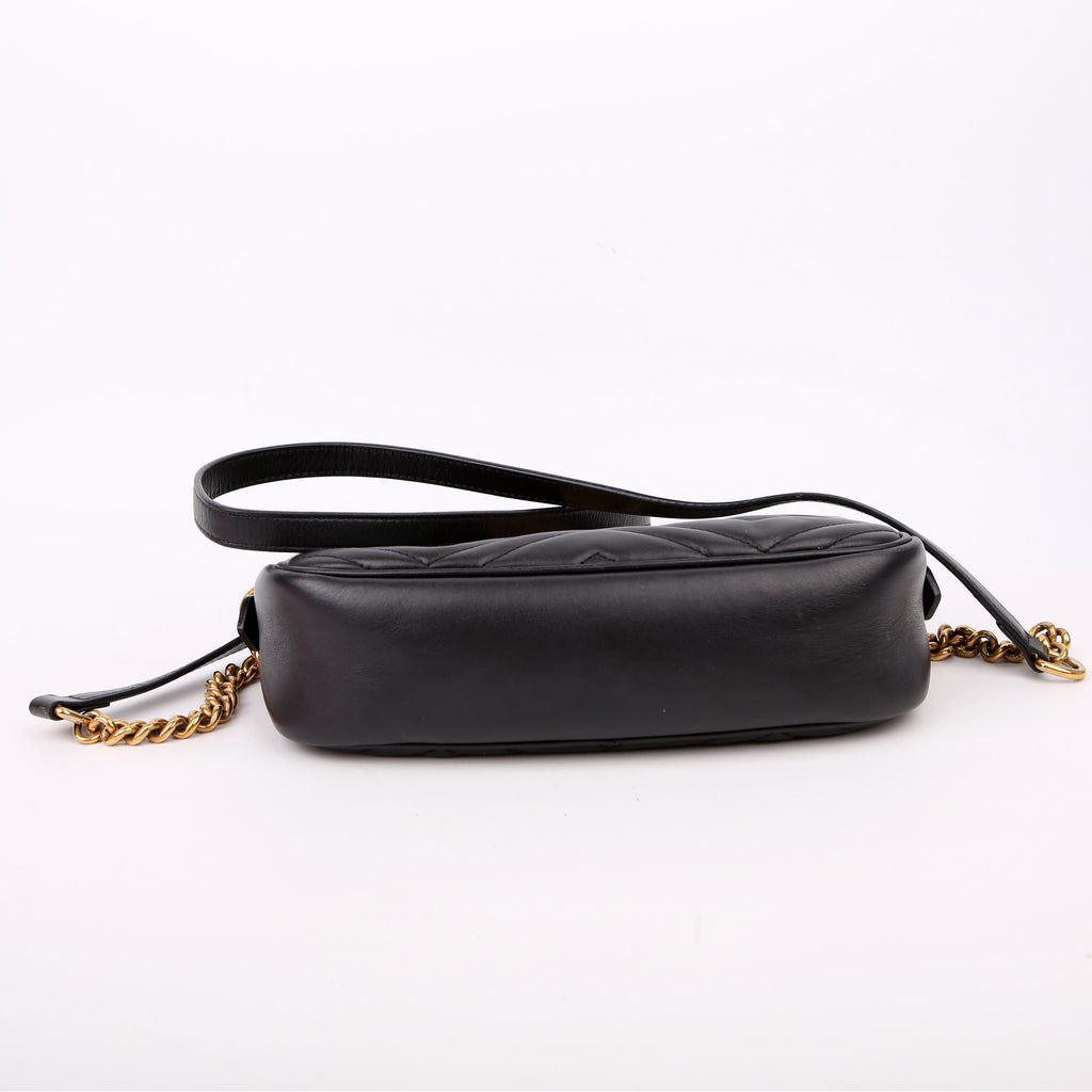 Gucci 447632 Marmont Small Leather Camera Black