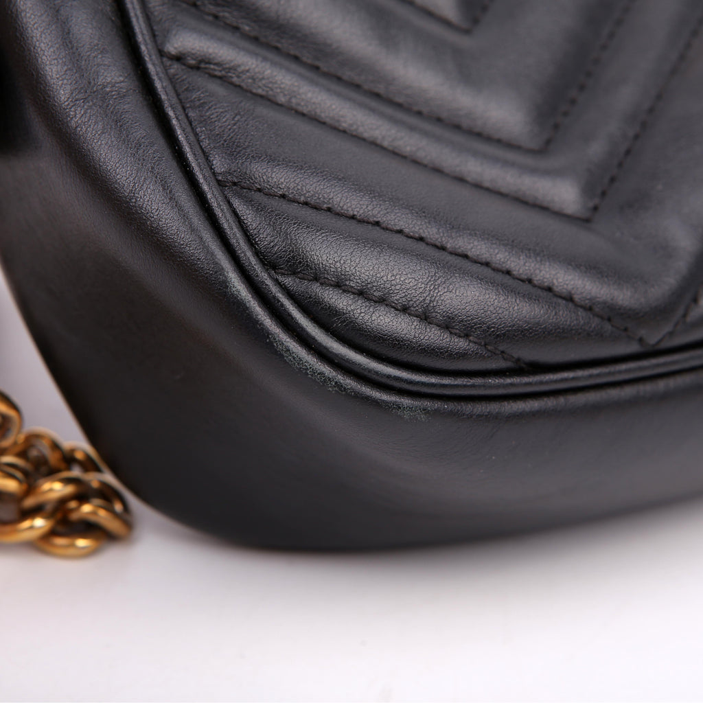 Gucci 447632 Marmont Small Leather Camera Black