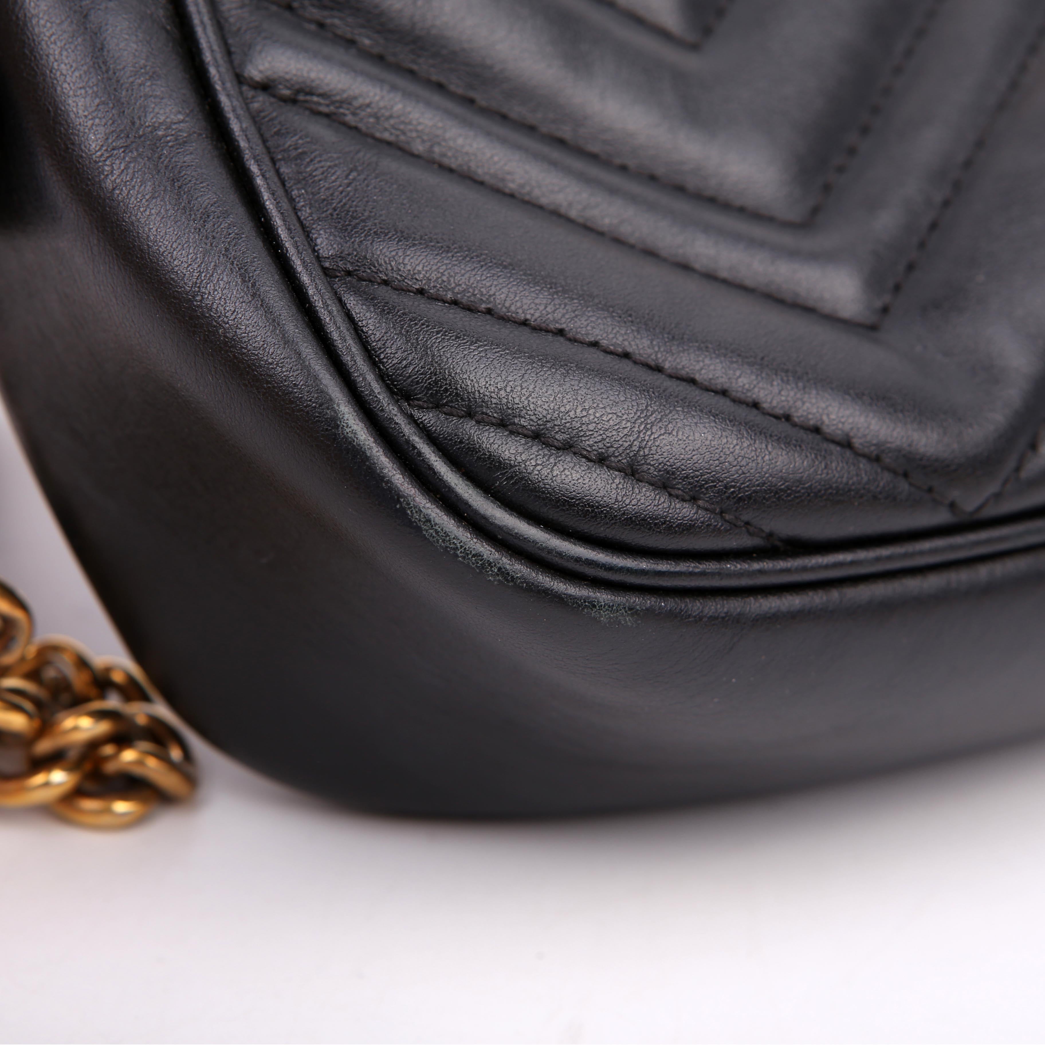 Gucci 447632 Marmont Small Leather Camera Black