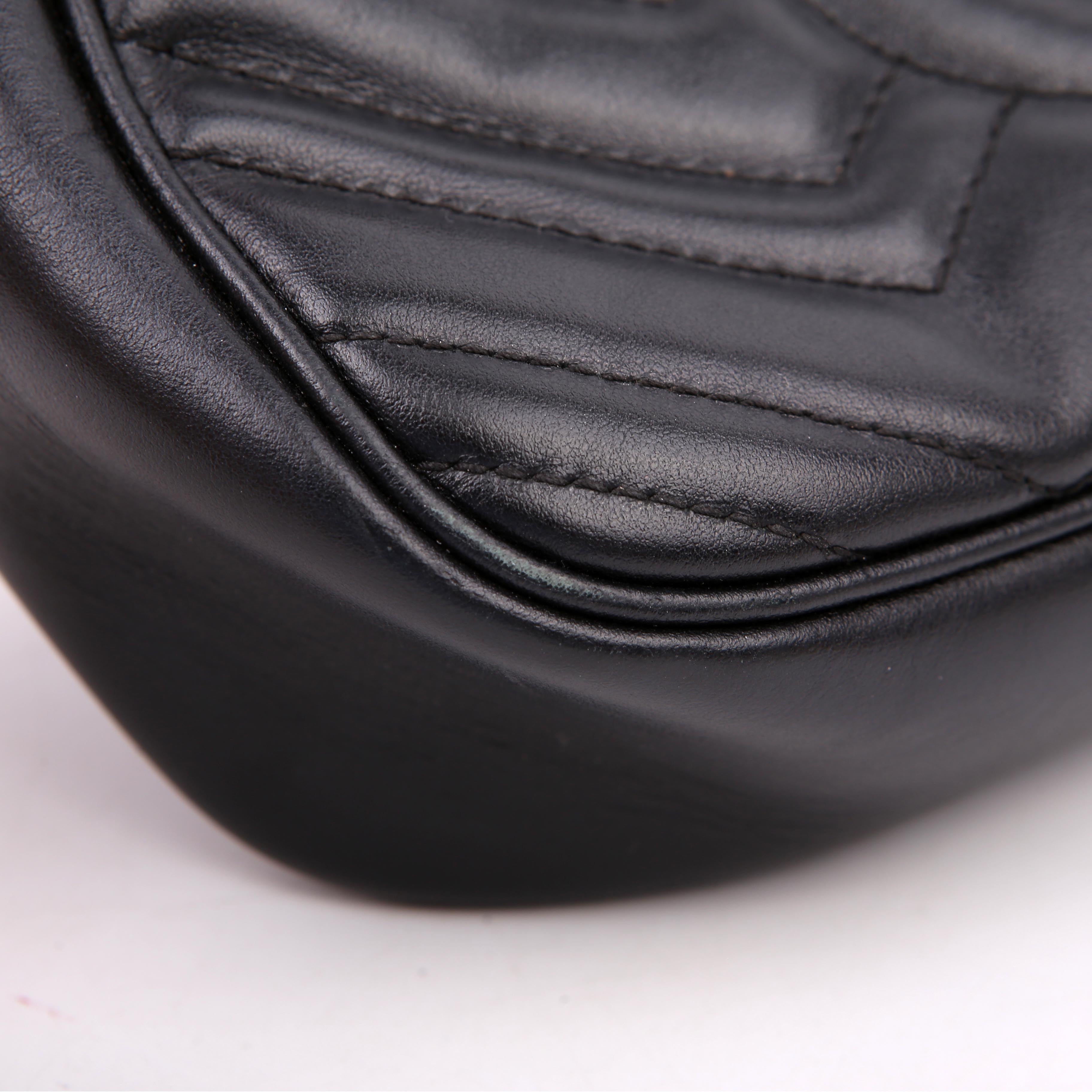 Gucci 447632 Marmont Small Leather Camera Black