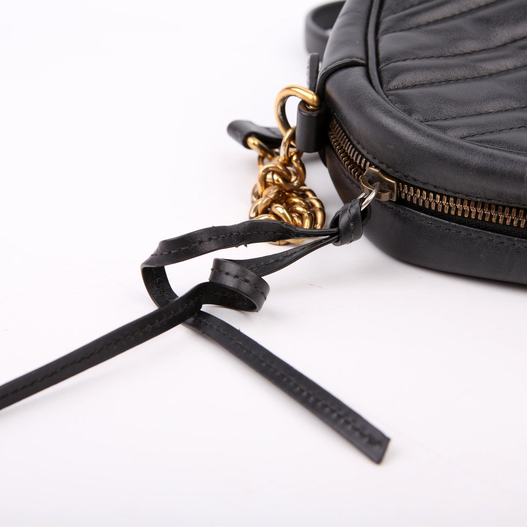 Gucci 447632 Marmont Small Leather Camera Black