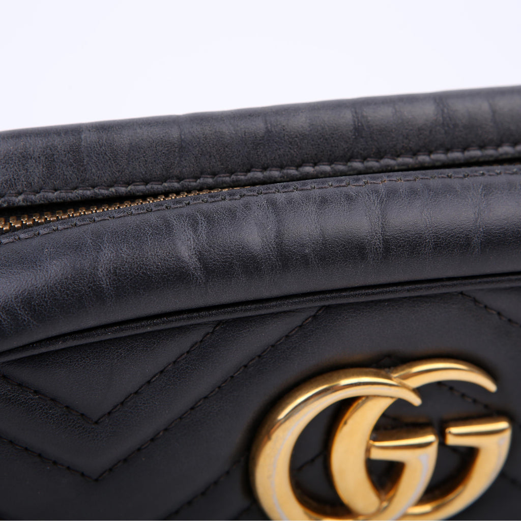 Gucci 447632 Marmont Small Leather Camera Black