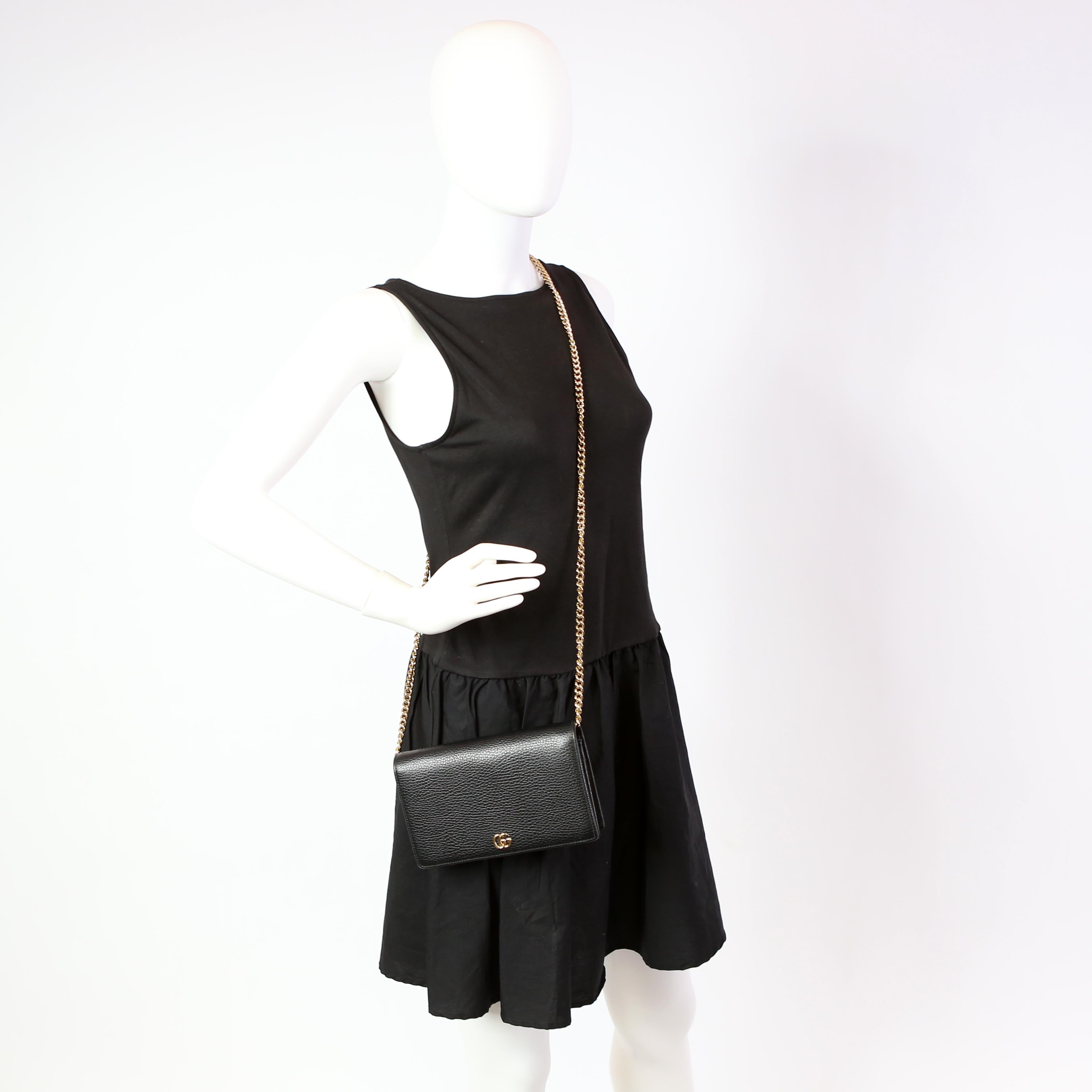 497985 Marmont Mini Chain Bag Black