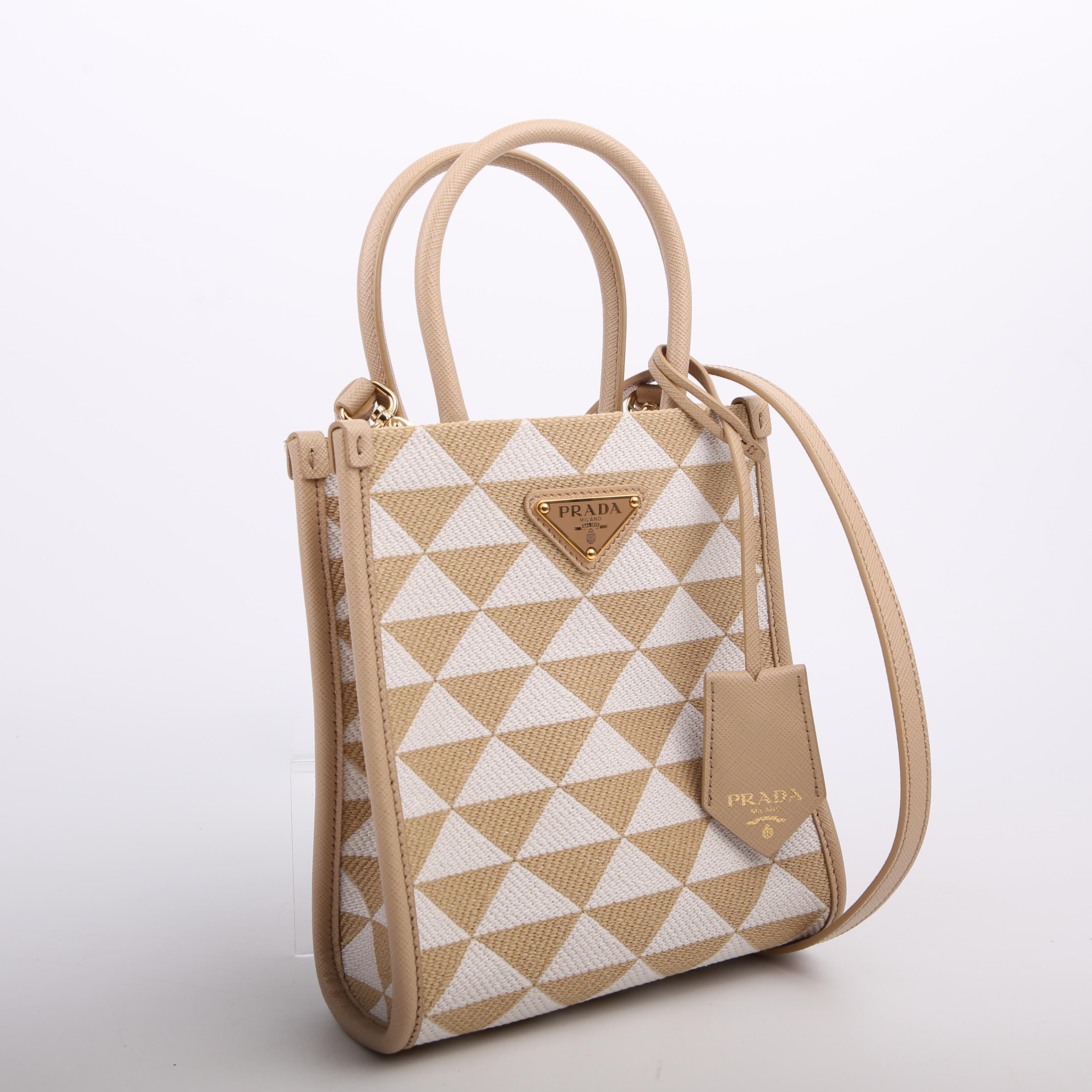 Prada 1BA355 Symbole Jacquard Fabric Mini Bag