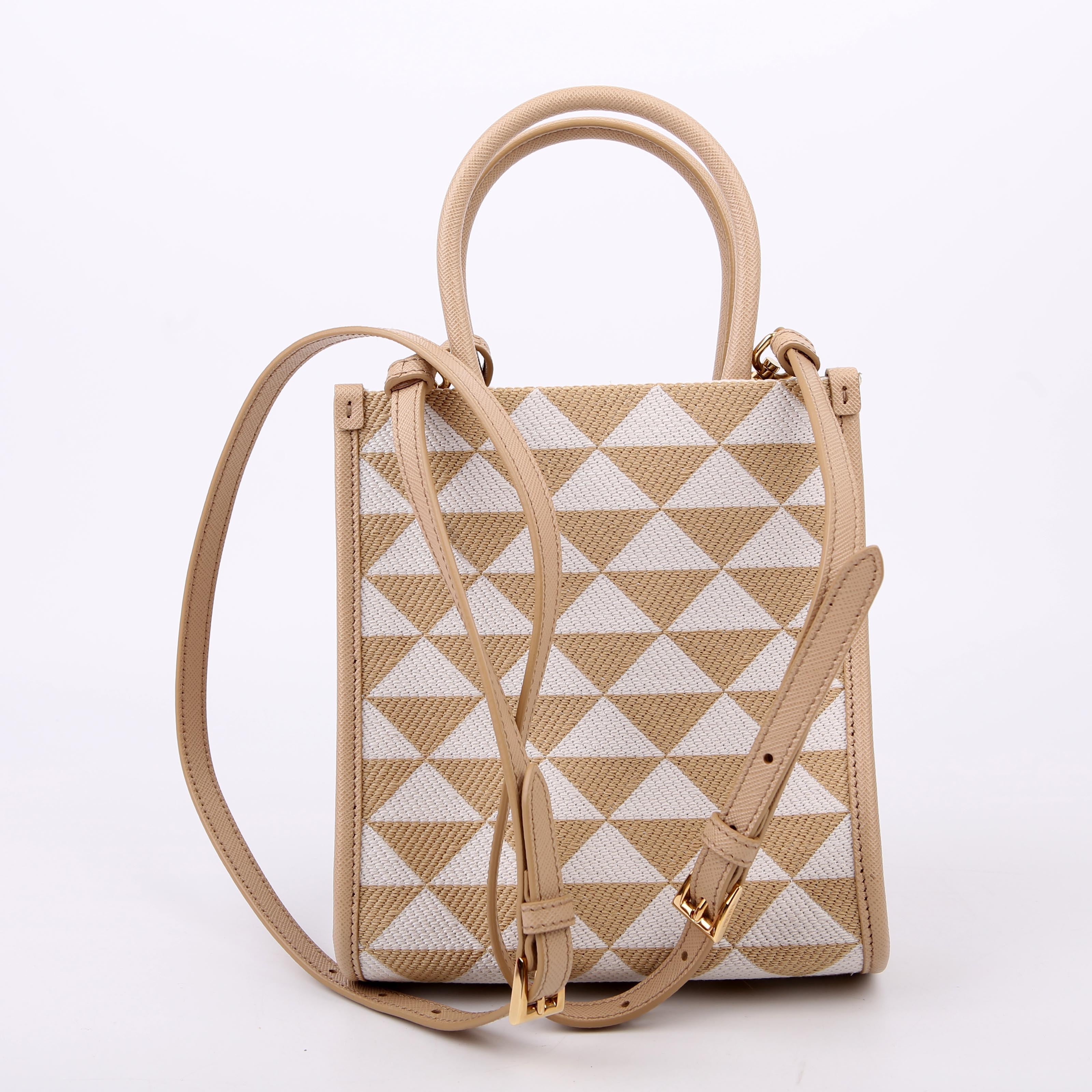 Prada 1BA355 Symbole Jacquard Fabric Mini Bag