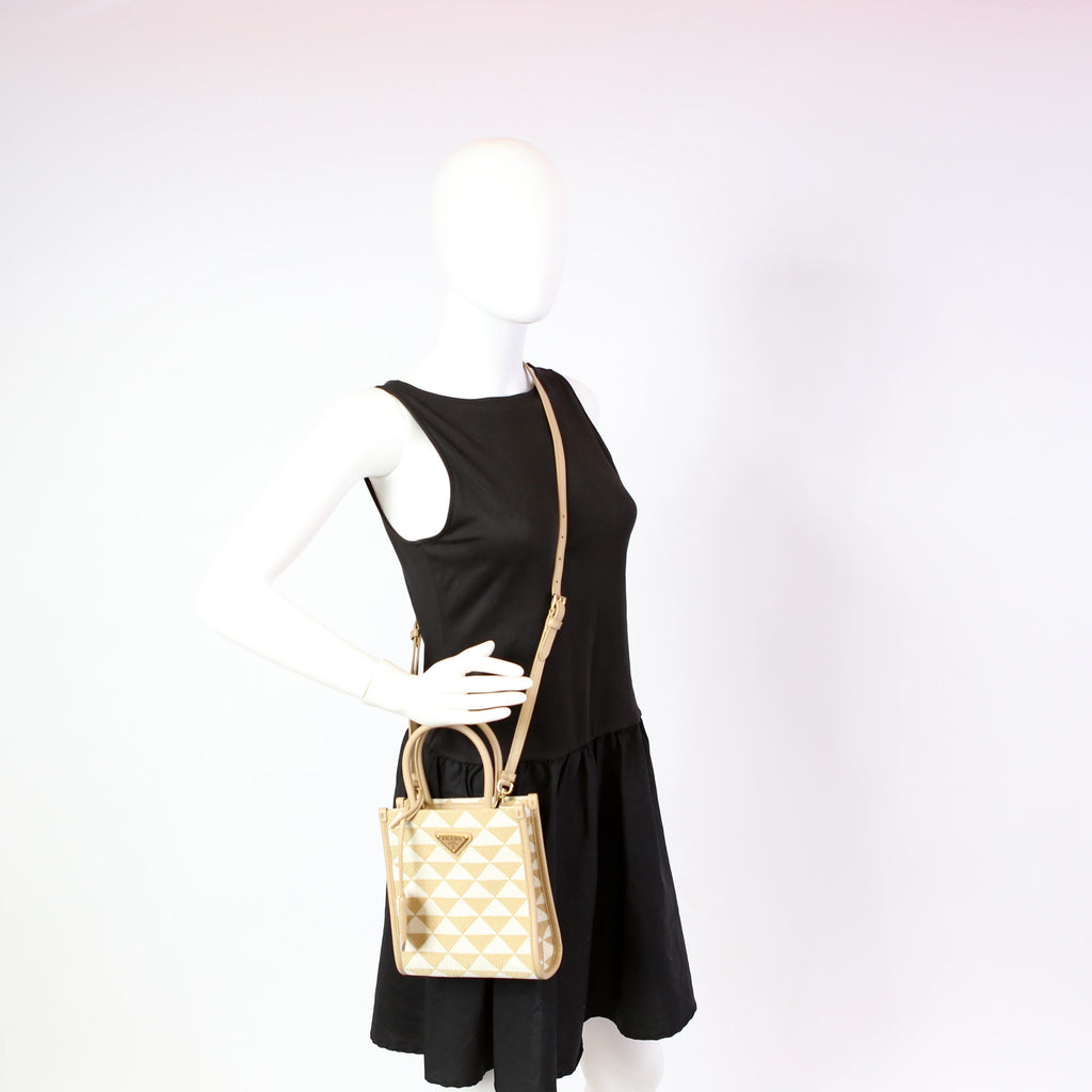 Prada 1BA355 Symbole Jacquard Fabric Mini Bag