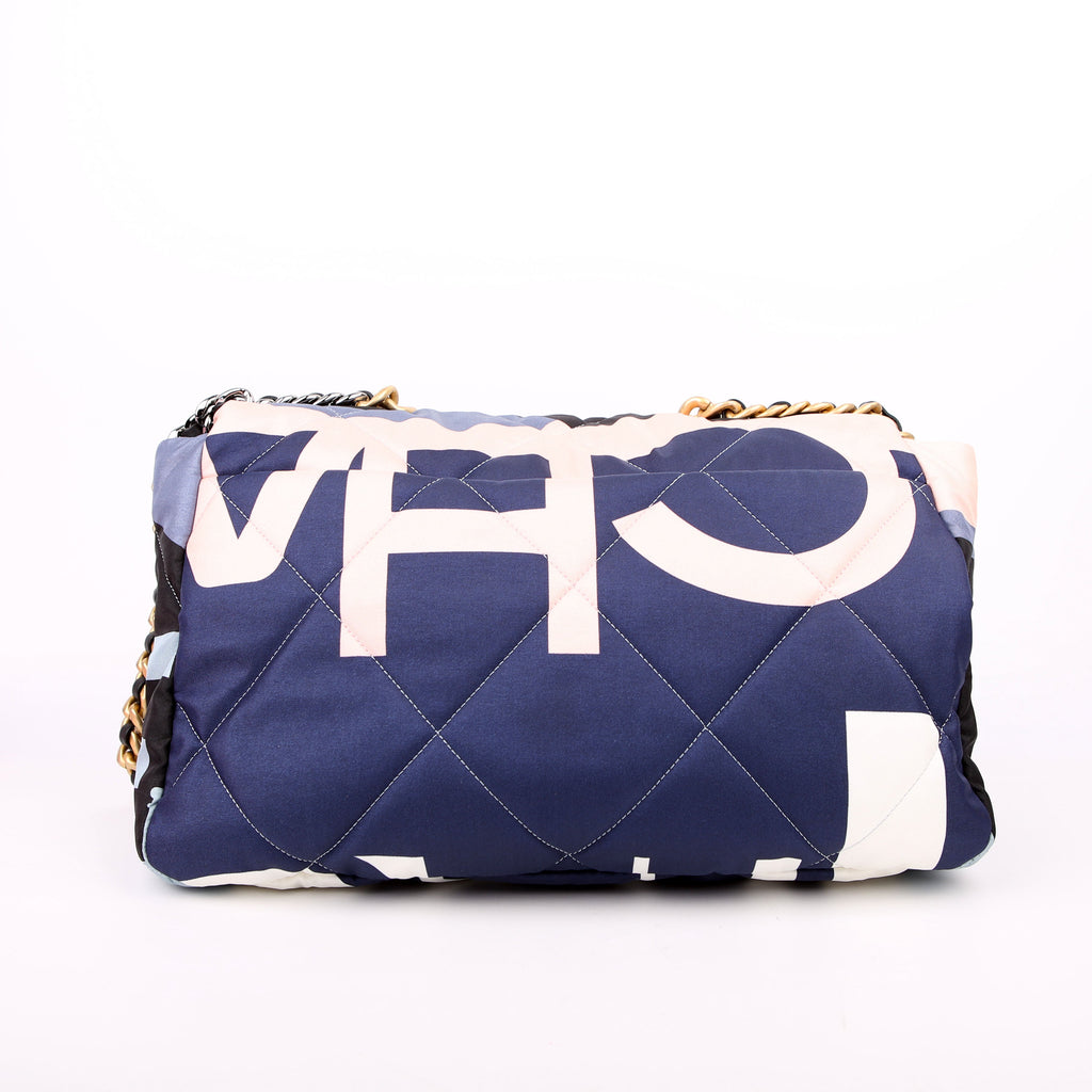 Chanel 19 Maxi Flap Silk Scarf Multicolor