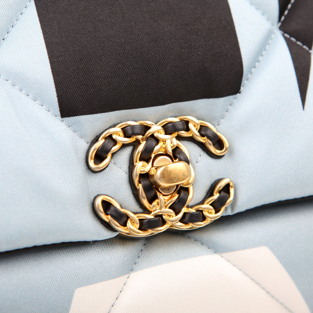 Chanel 19 Maxi Flap Silk Scarf Multicolor