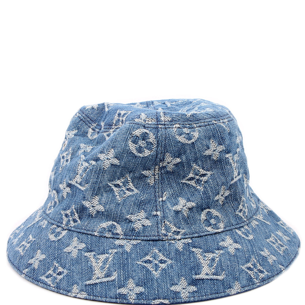 Denim Monogram Bucket Hat Medium Blue