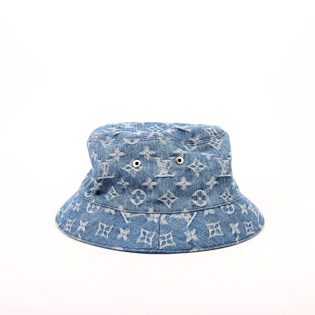 Denim Monogram Bucket Hat Medium Blue