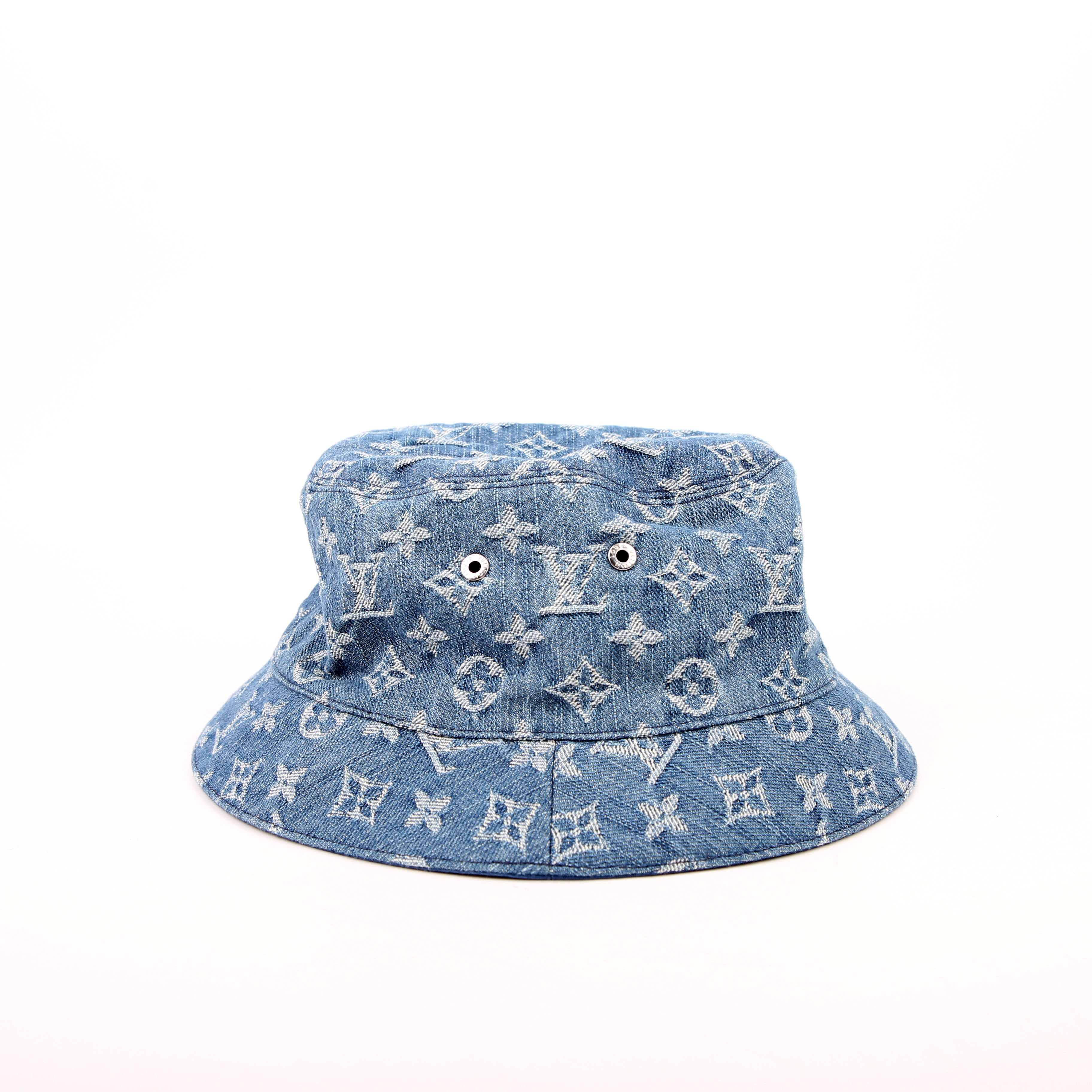 Denim Monogram Bucket Hat Medium Blue