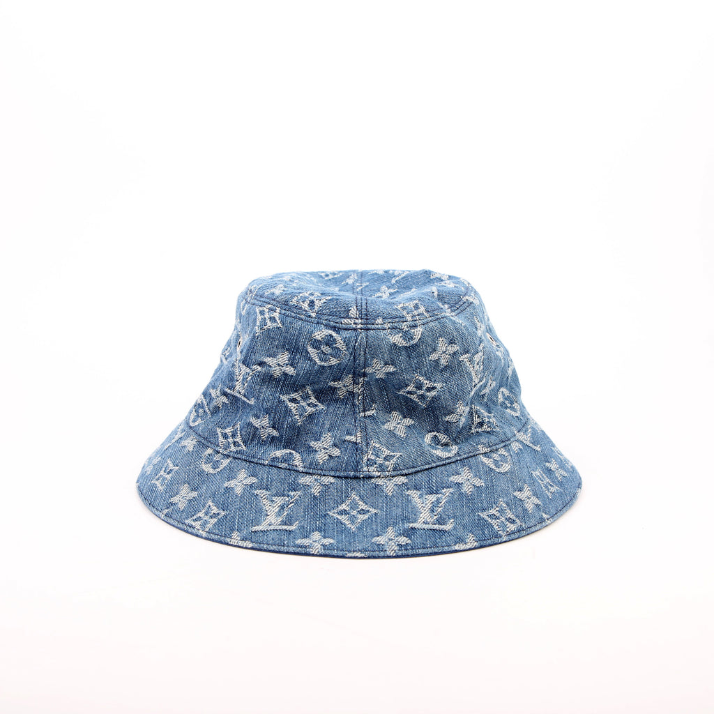 Denim Monogram Bucket Hat Medium Blue