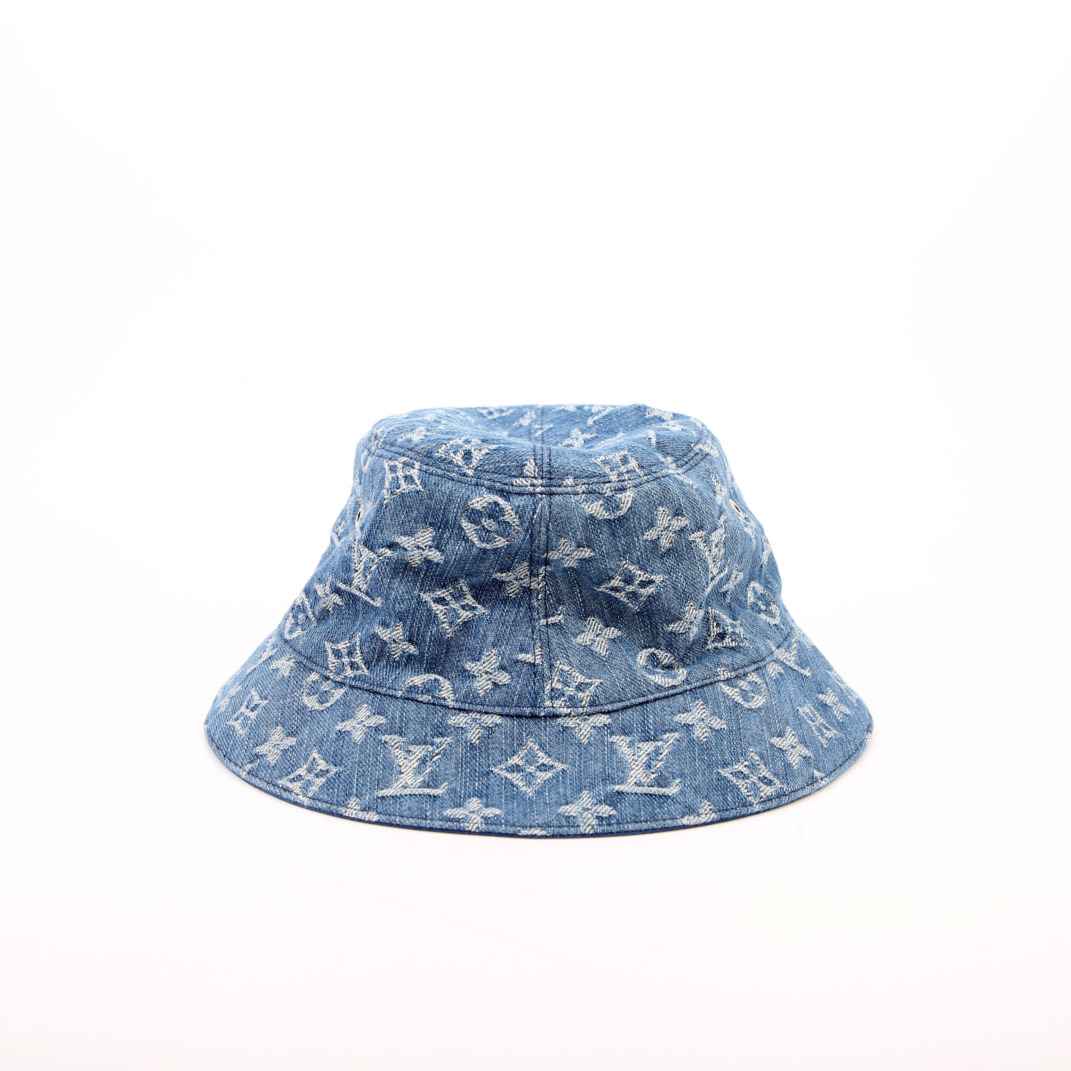 Denim Monogram Bucket Hat Medium Blue